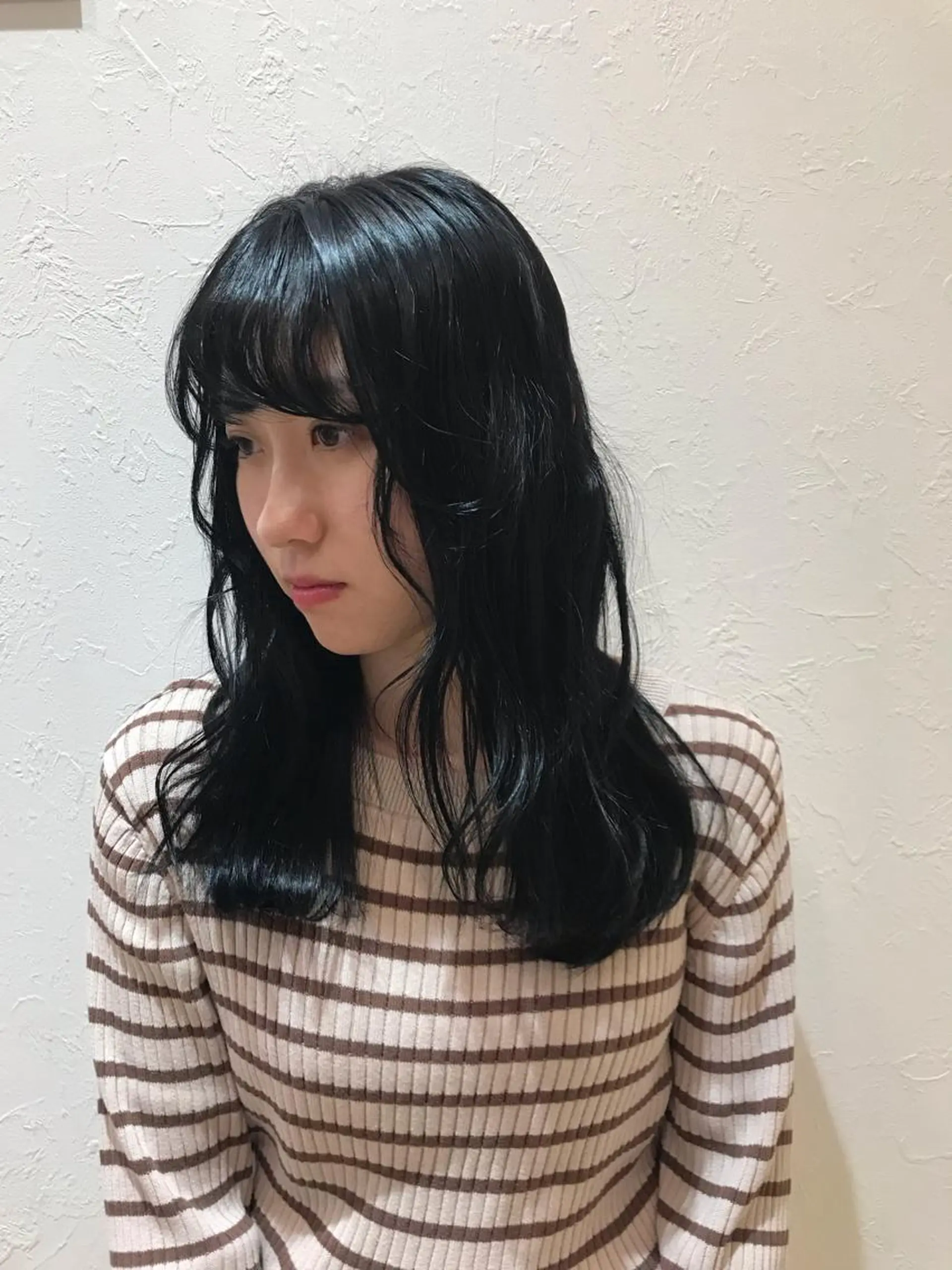 セミロング ブリーチなしカラー ダブルカラーエクステのヘアスタイル