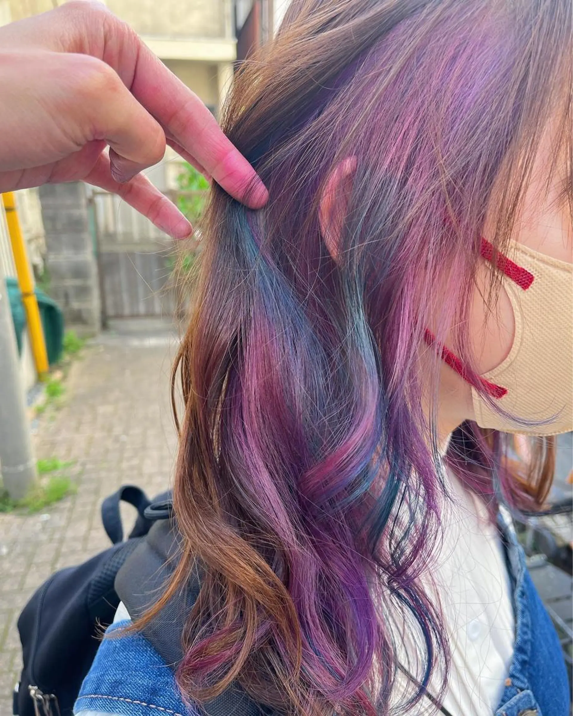 セミロング カラー ショートボブ アッシュ バレイヤージュ ミストバング ベージュカラー カット ヘアカラー トリートメント 原宿サロン代表 デザインカラー伊藤卓のヘアスタイル