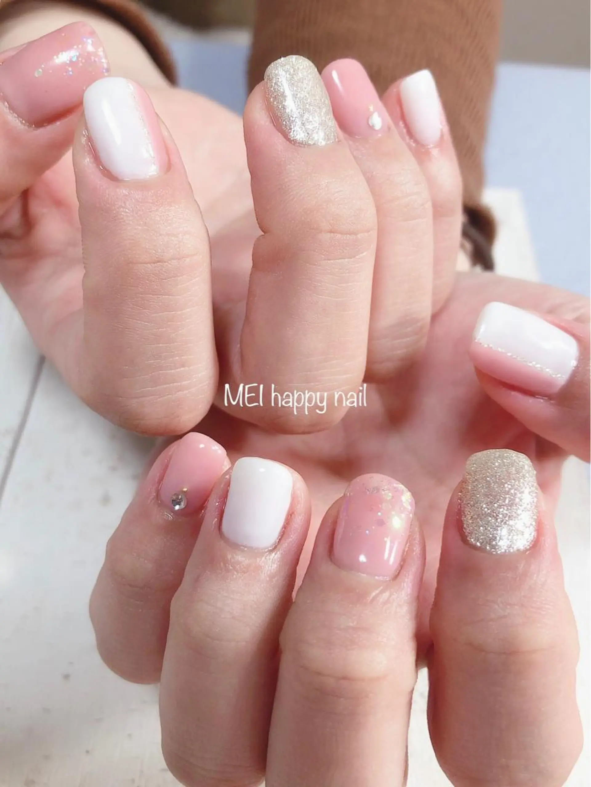 ネイル ハンドケア 北浦和 自爪育成ケアのネイルデザイン