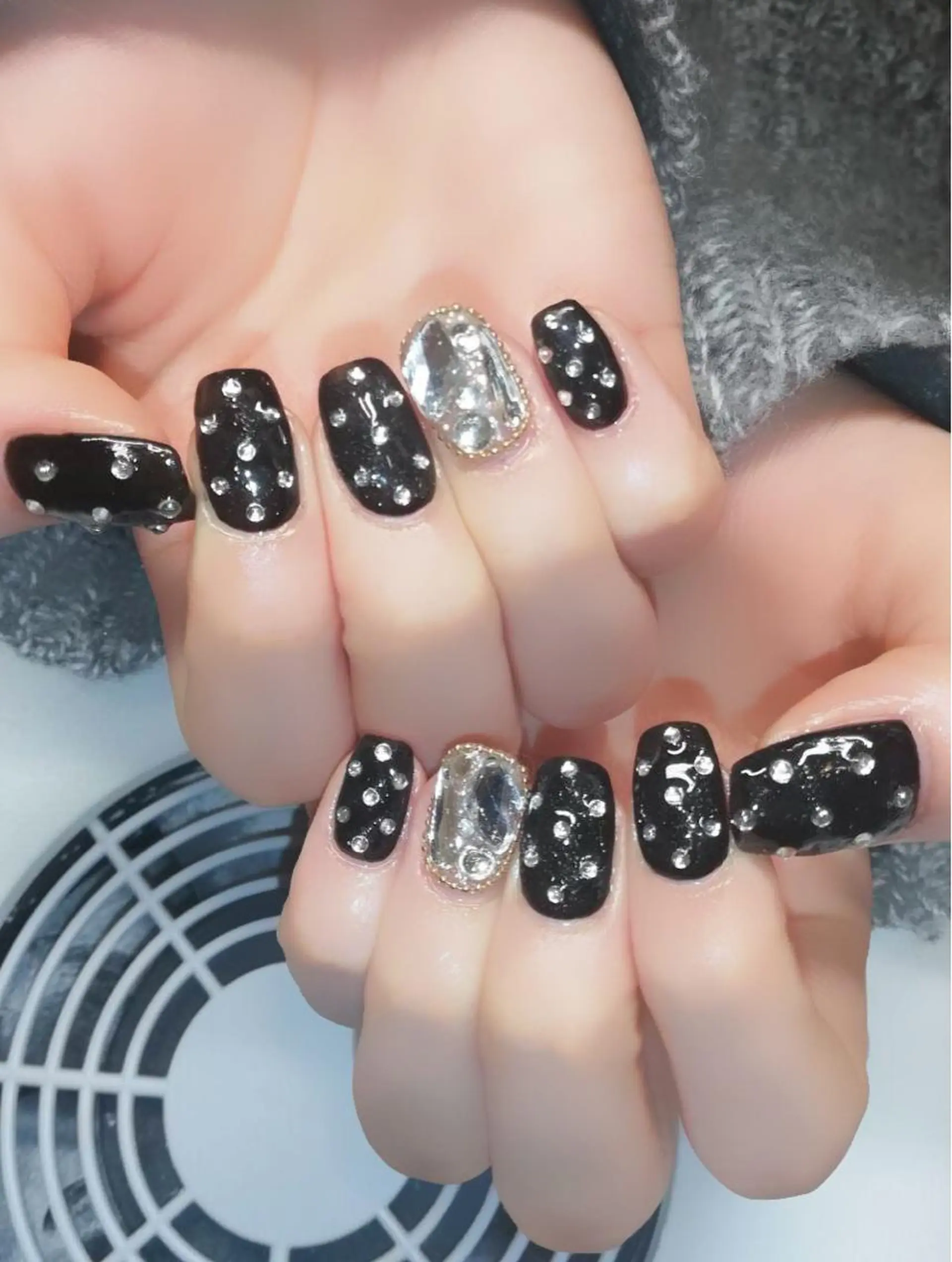 ネイル アートネイル ドット ジェルネイル キラキラネイル 韓国ネイル Nyanco Nailのネイルデザイン