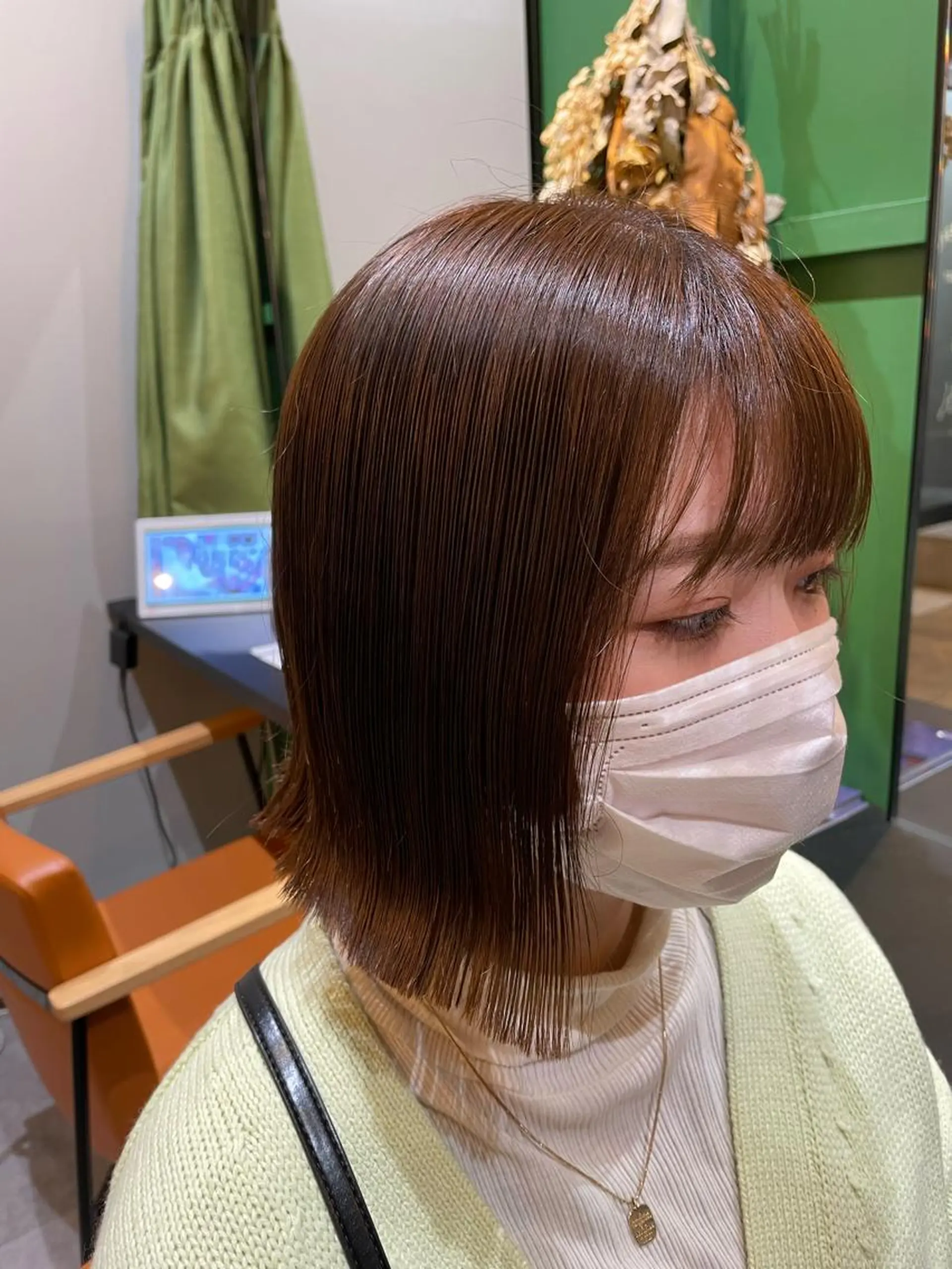 ミディアム カラー カット ヘアカラー トリートメント 村山 美空のヘアスタイル