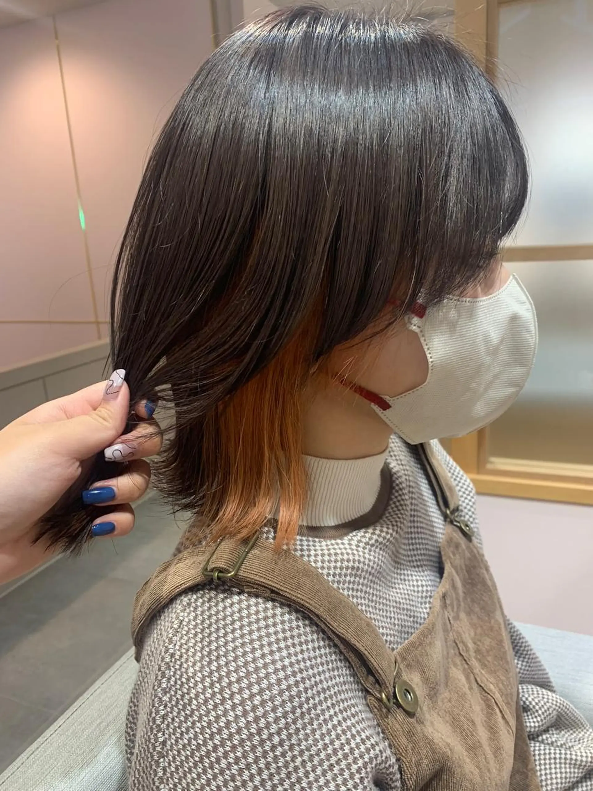 カラー インナーカラー オレンジ rio .のヘアスタイル