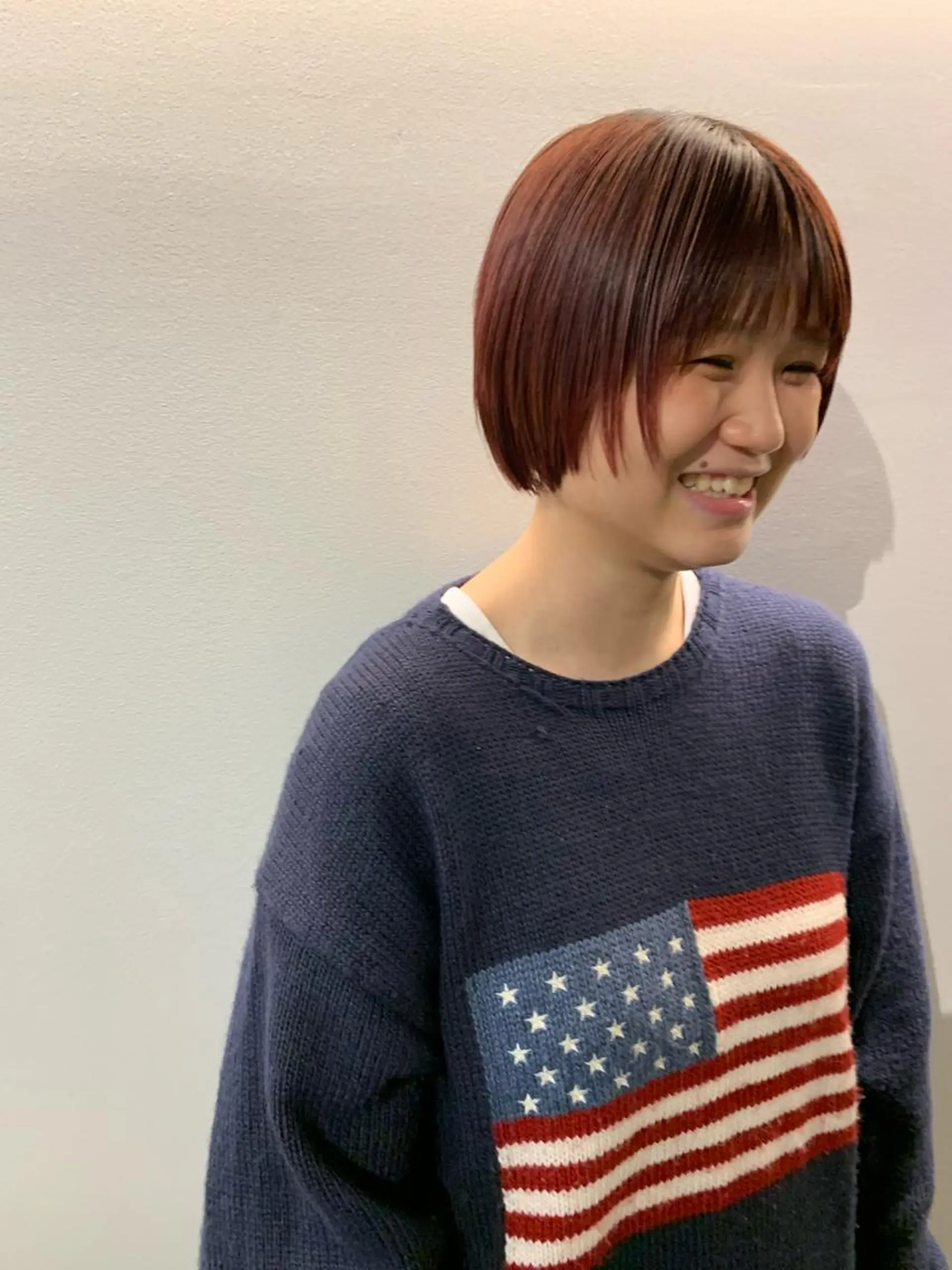ショート カット トリートメント SAKINO． ベージュカラーのヘアスタイル