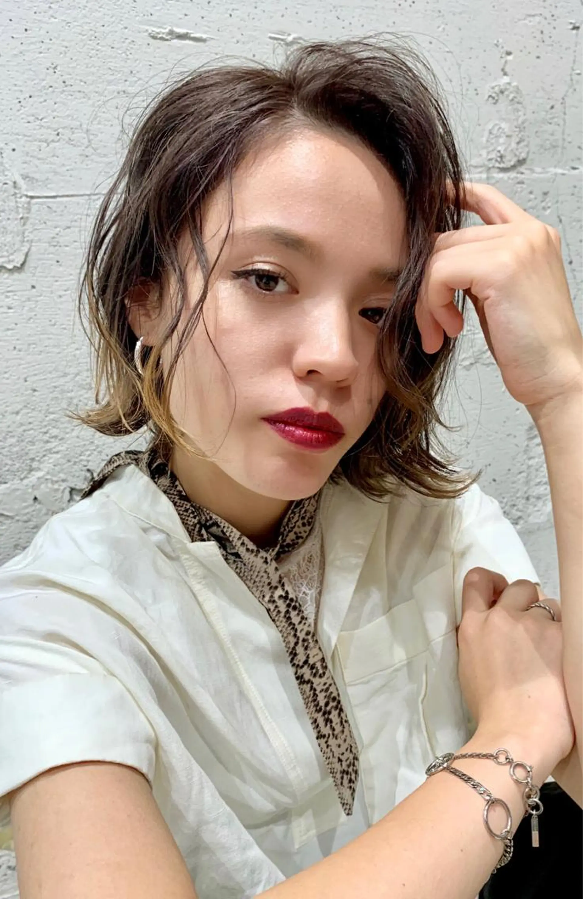 ミディアム ヘアカラー 松本  夏海のヘアスタイル