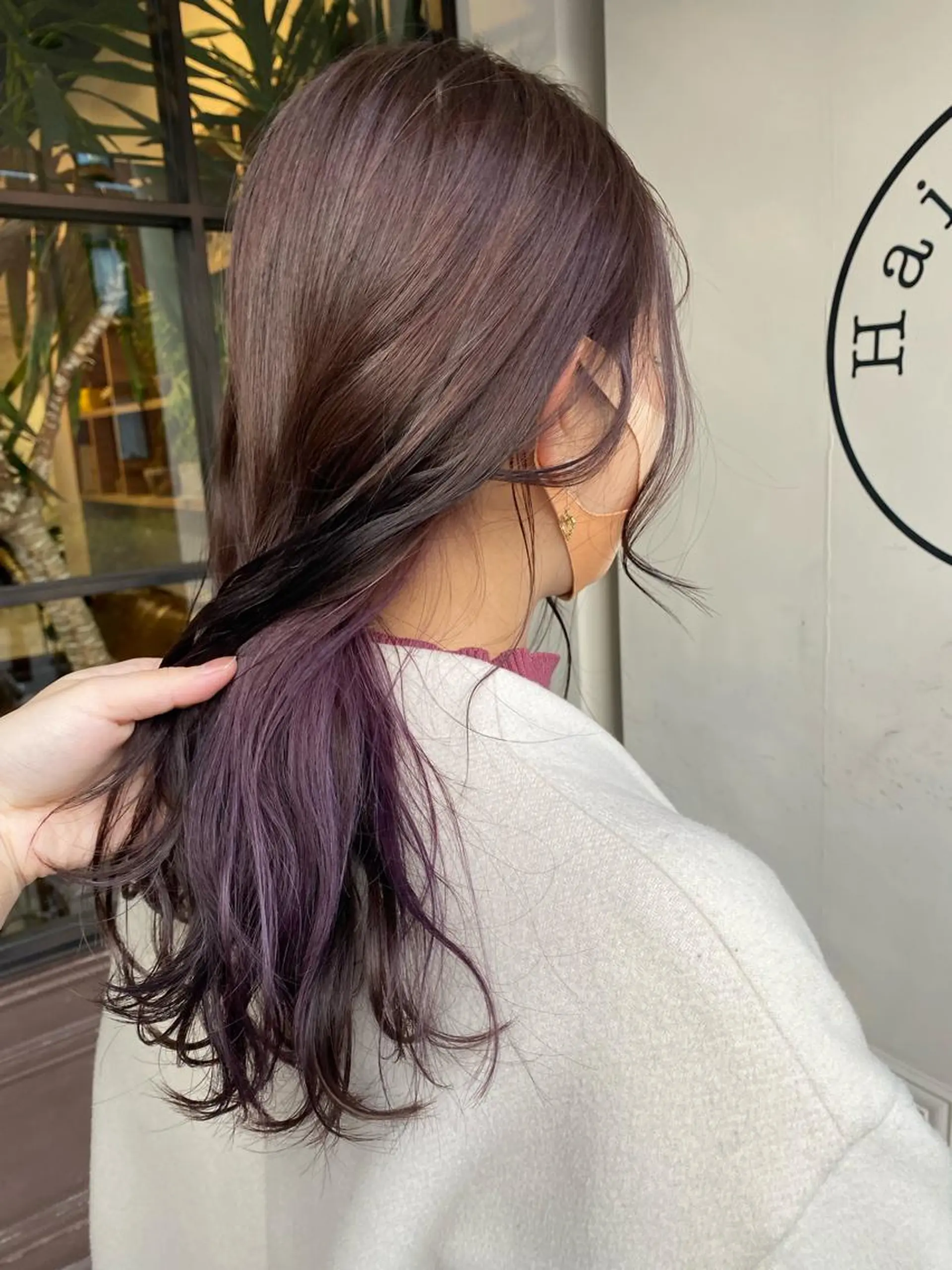 ロング カラー ブラウンカラー ラベンダーカラー ピンクカラー ピンクパープル パープルカラー ヘアカラー 川越 輝梨奈のヘアスタイル