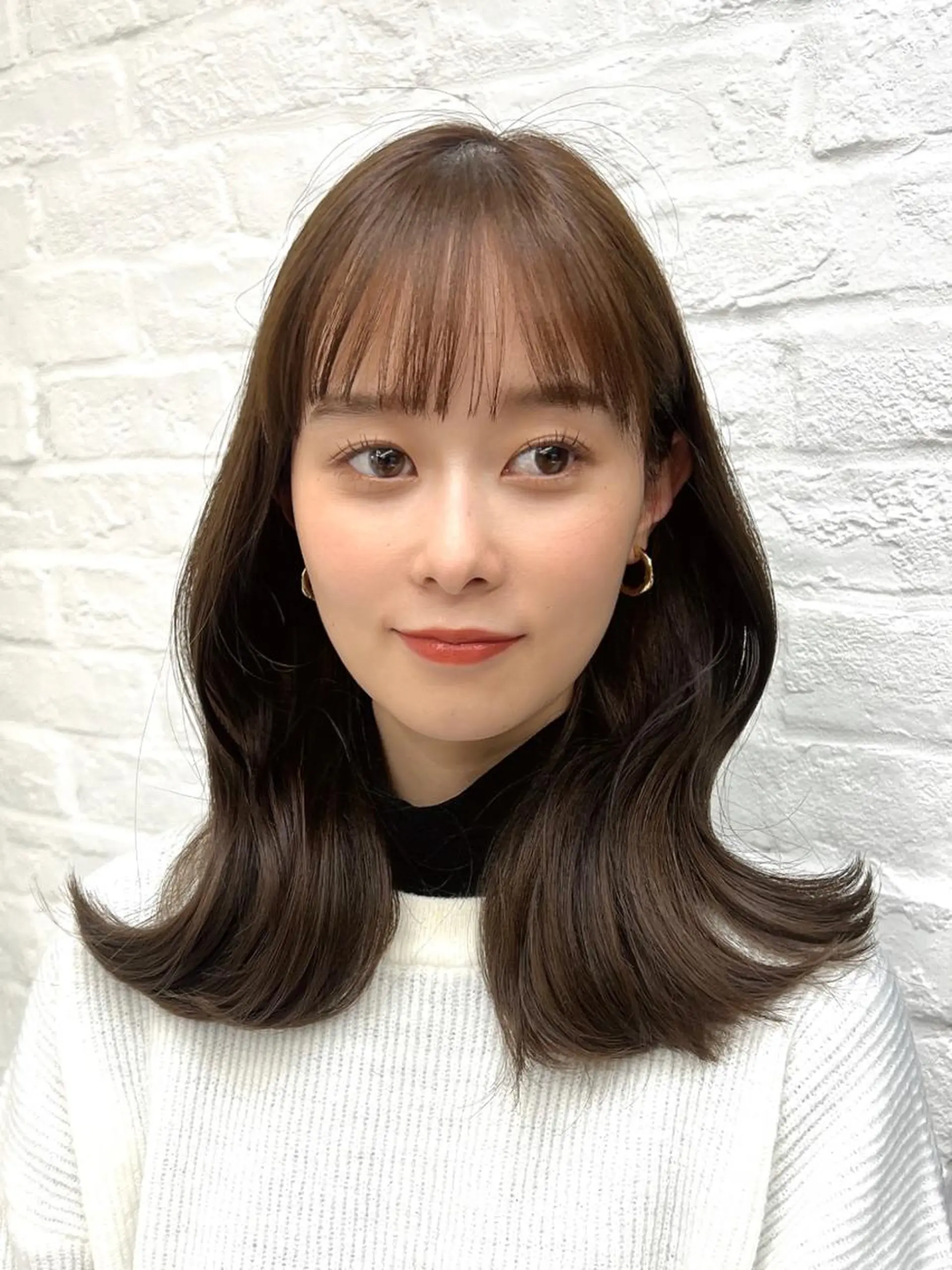 ミディアム 韓国ヘア♡ 顔まわりカットayaのヘアスタイル