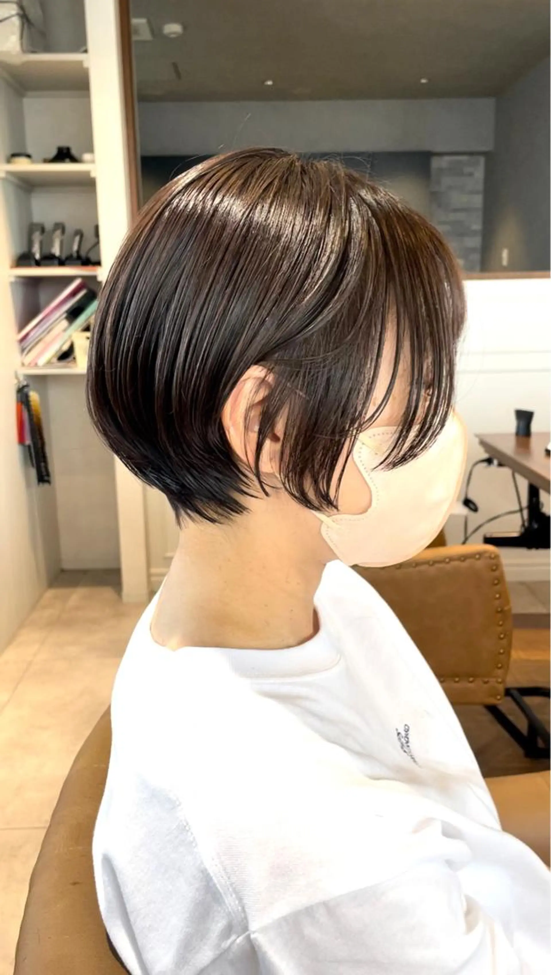 ショート カット ヘアカラー トリートメント 日比崚介🍀 おくれげ小顔カットのヘアスタイル