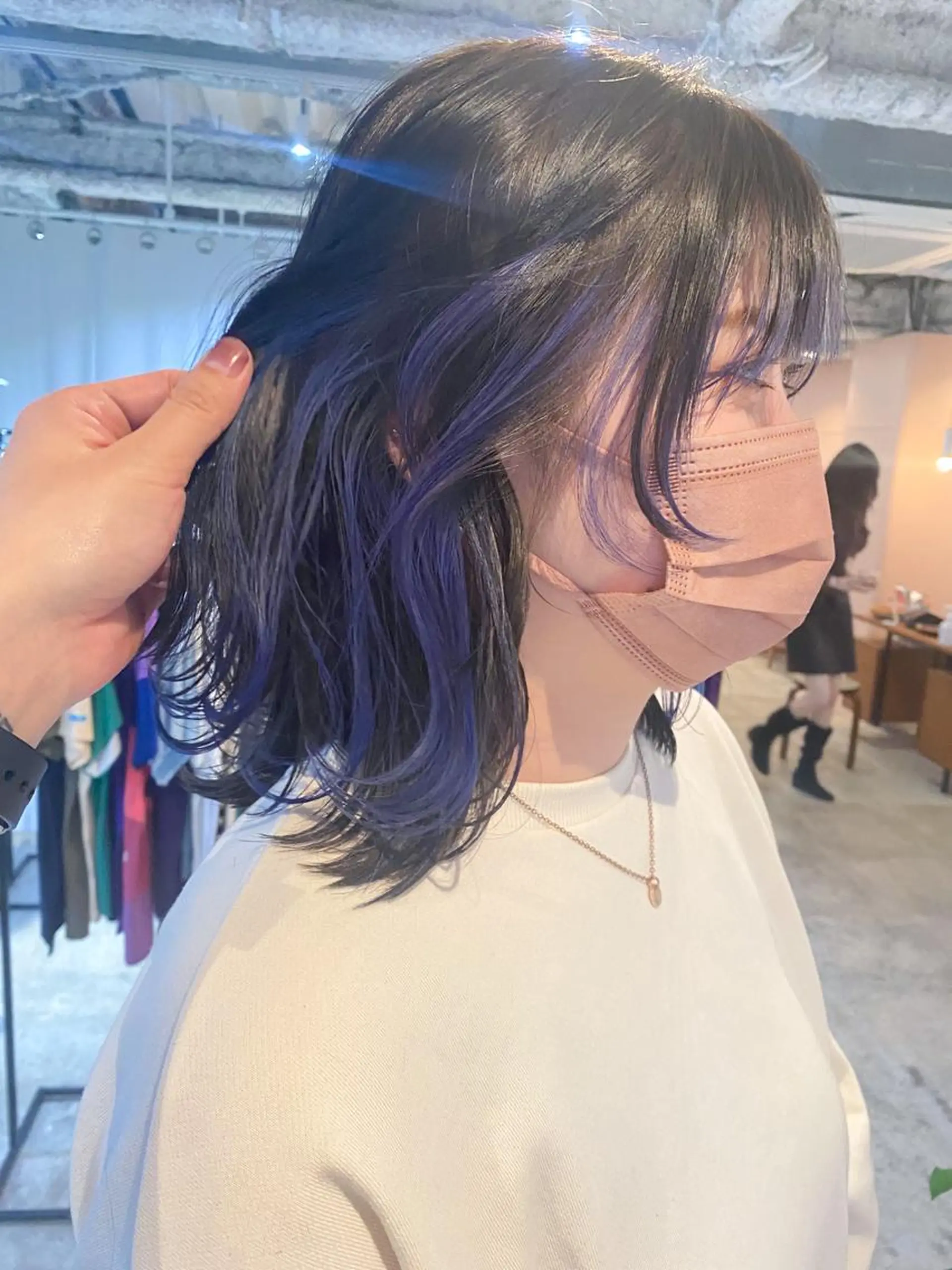 ミディアム ミストバング レイヤーカット ♡レイヤーカット れお♡のヘアスタイル