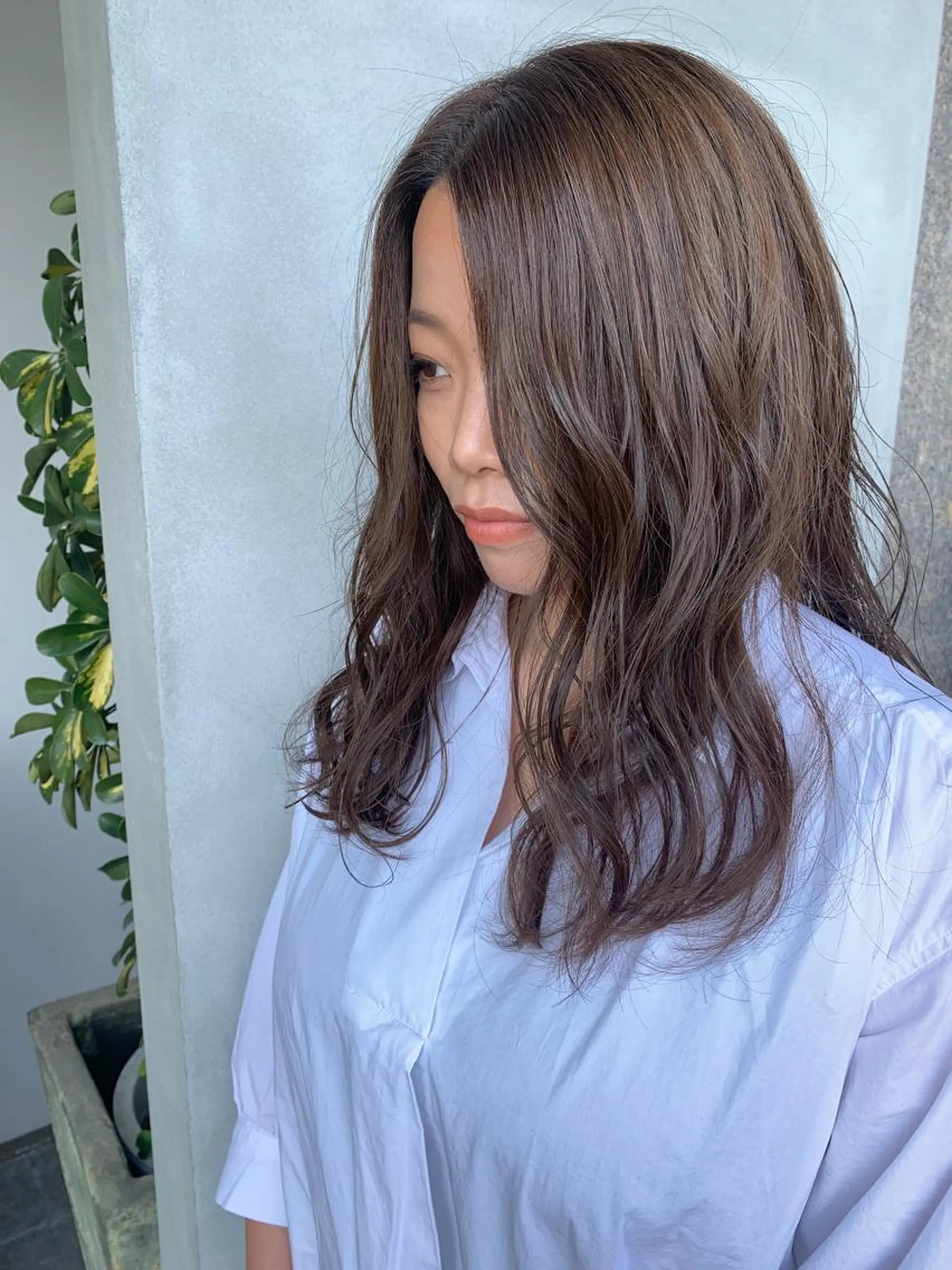 カラー アッシュ ベージュカラー mu ku.のヘアスタイル