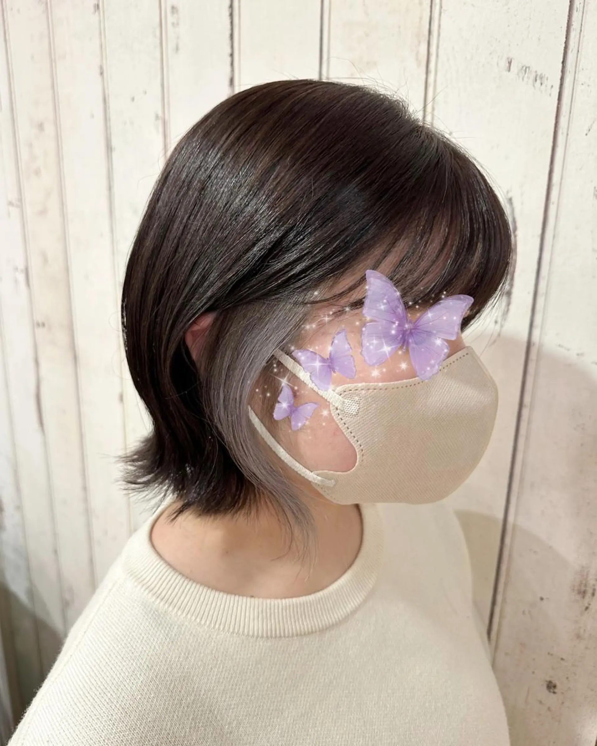 ミディアム ヘアカラー ツヤ髪質改善 💜れいな💜のヘアスタイル