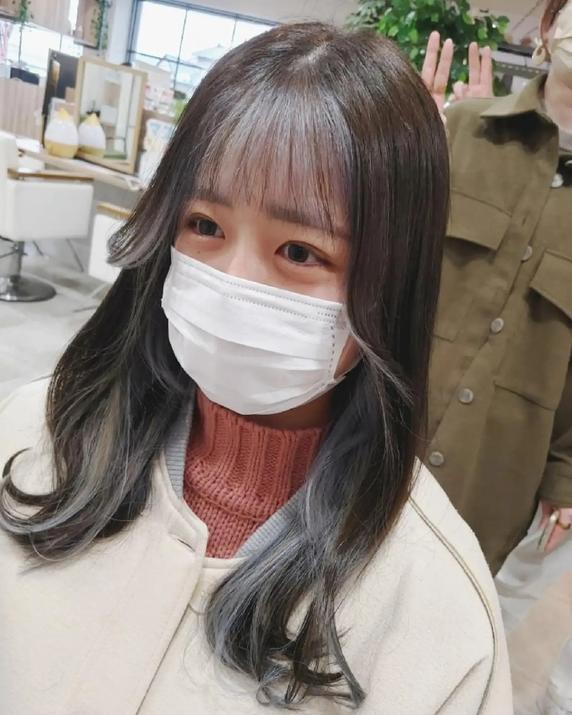ロング カラー ミストバング  フェイスフレーミング 'Olu'Olu   【オルオル】 ひかるのヘアスタイル