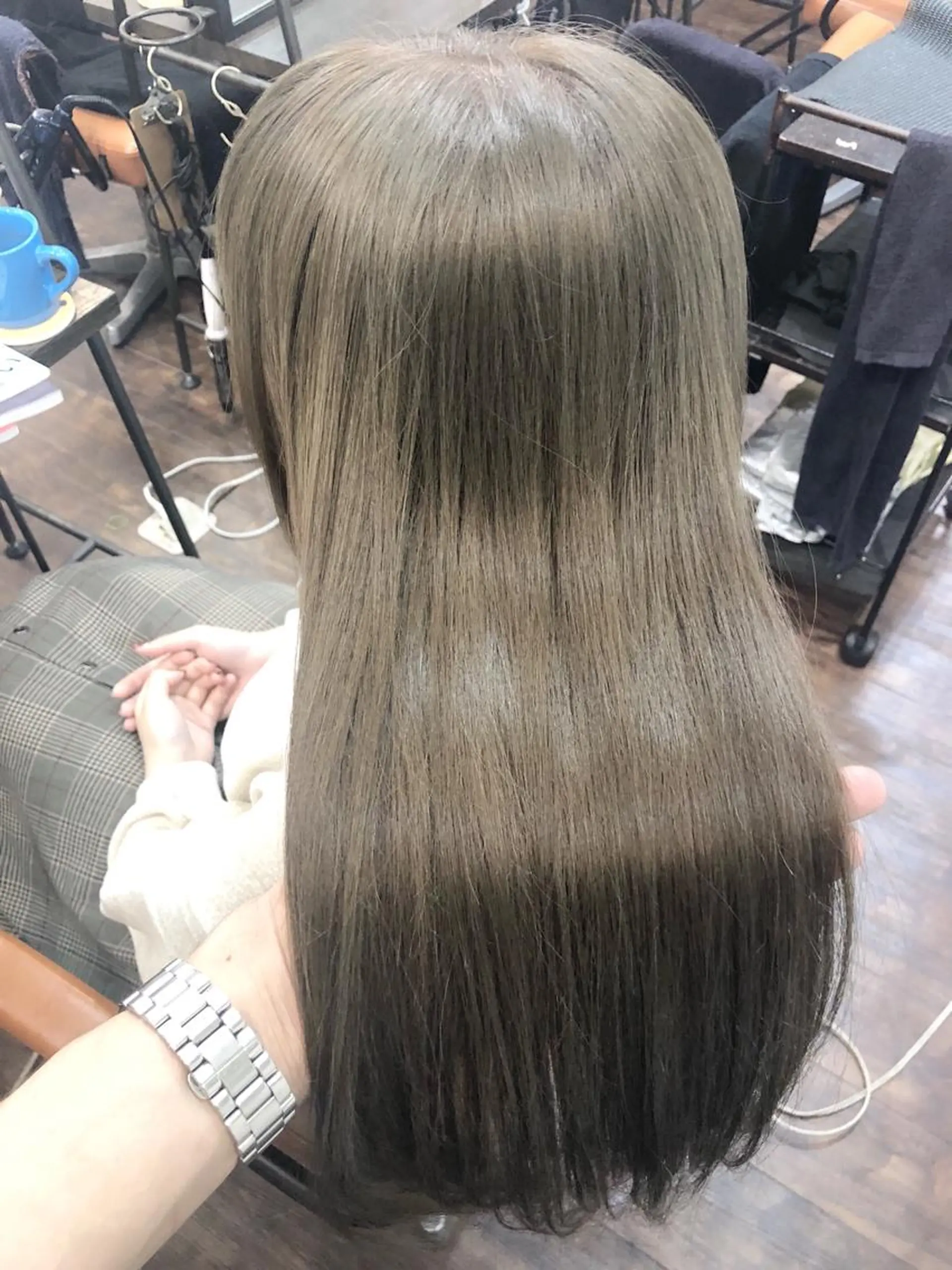 カラー イルミナカラー ヘアカラー トリートメント ヘッドスパ グレージュ/髪質改善 Yamato.hのヘアスタイル