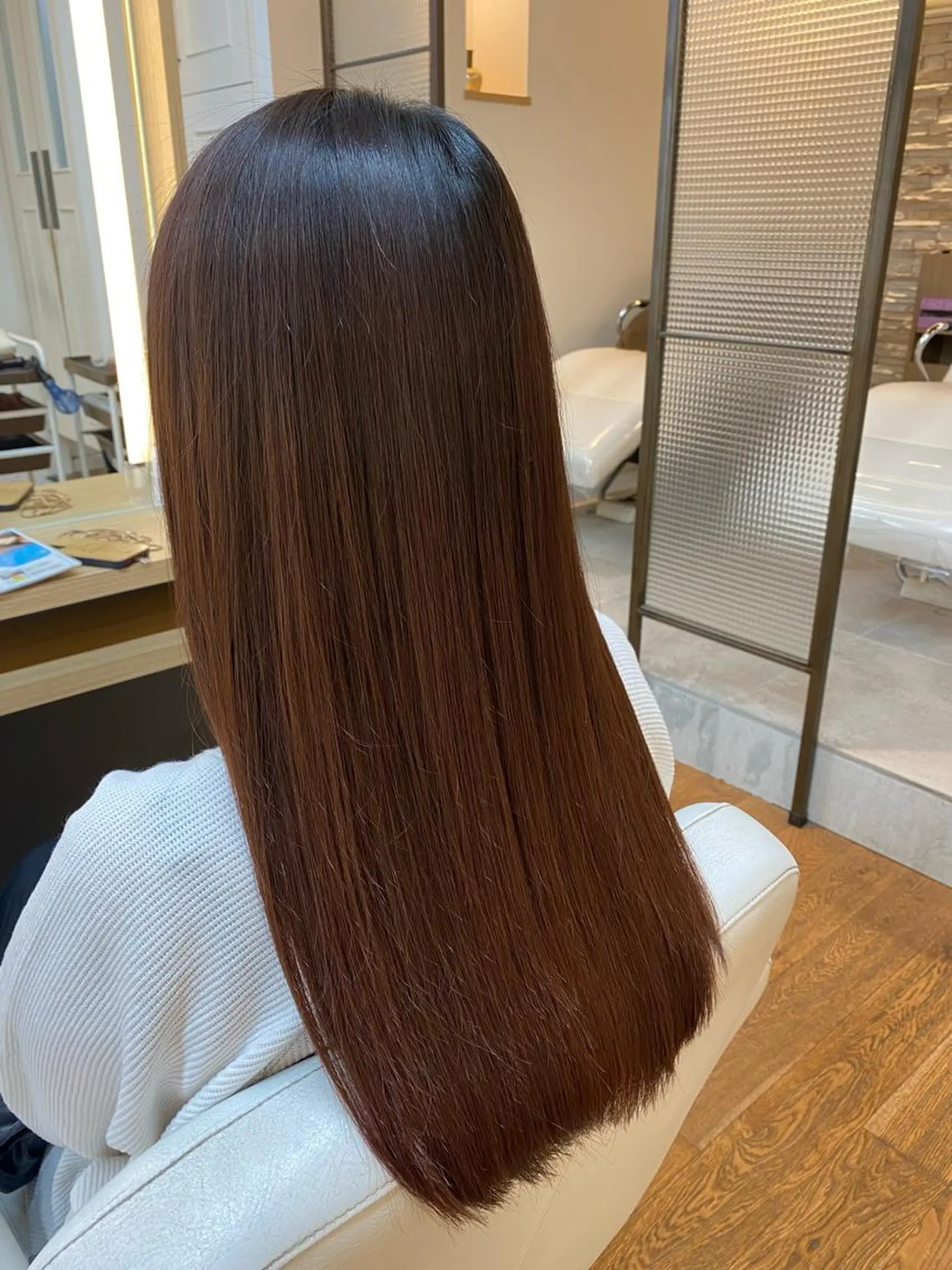 ロング カラー ブラウンカラー グラデーションカラー トリートメント 韓国ヘア sasugaのヘアスタイル