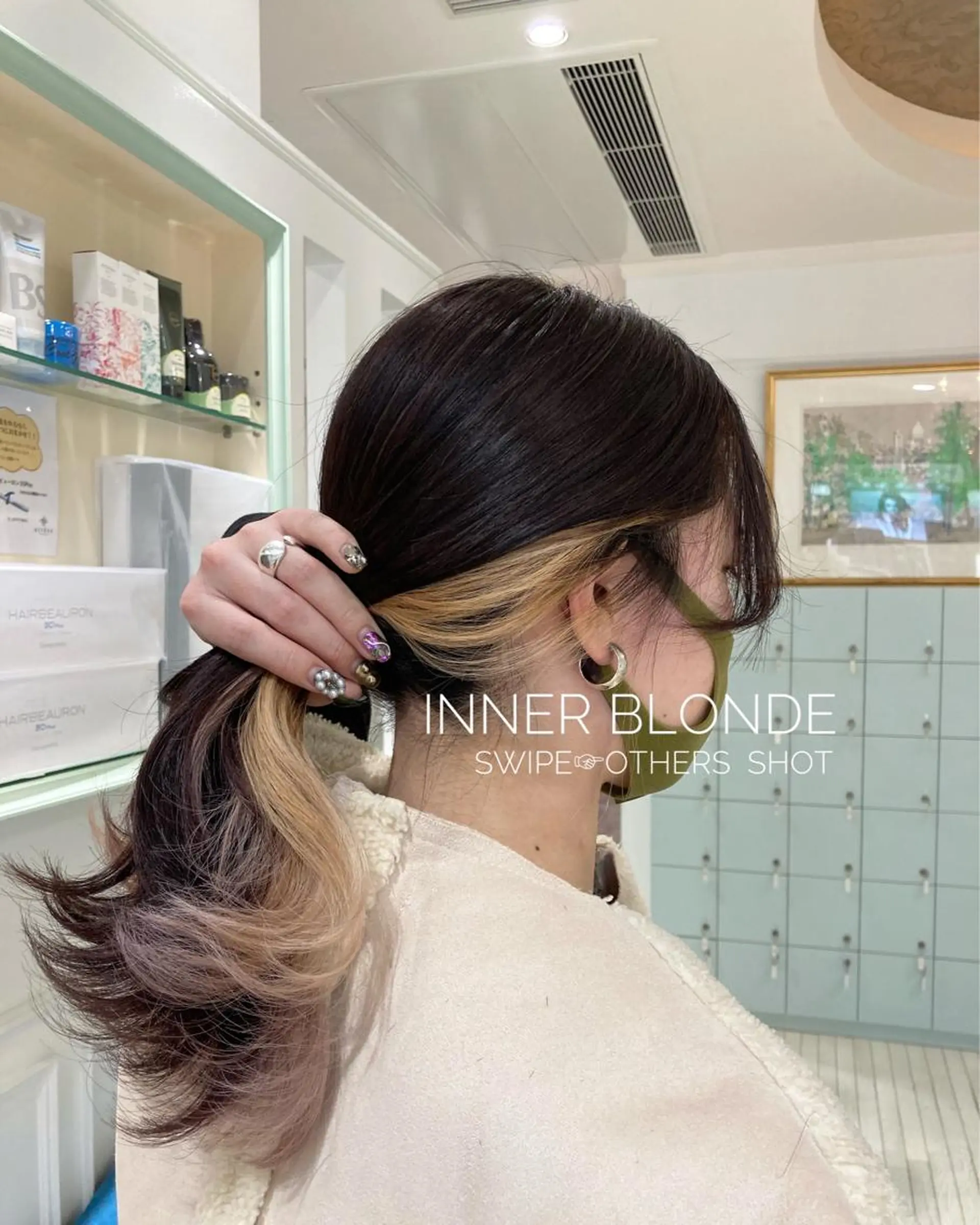 セミロング カラー パーマ ヘアアレンジ Zina渋谷エリア マネージャShionのヘアスタイル