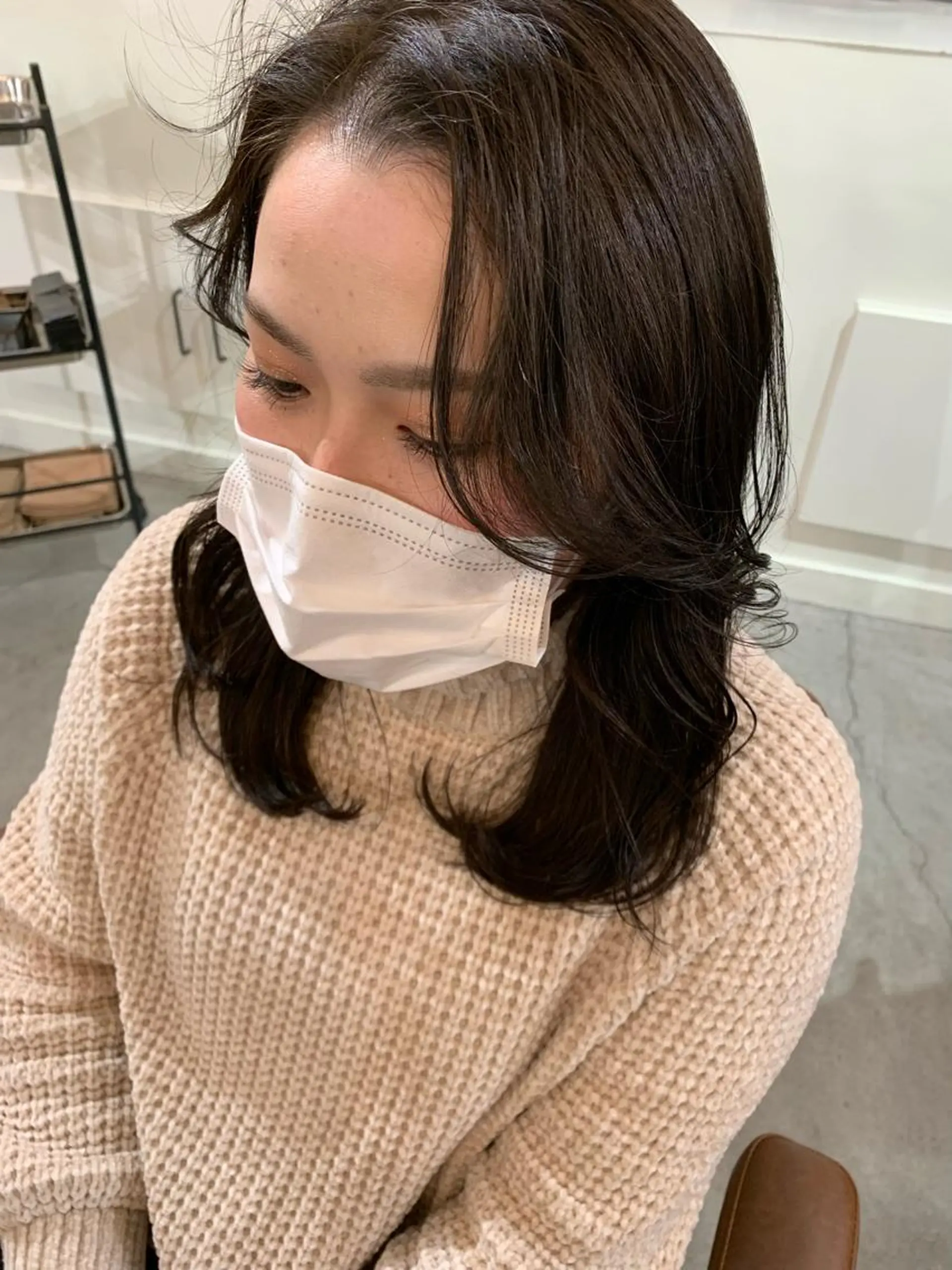 ロング カラー 黒髪 みうら ありさのヘアスタイル