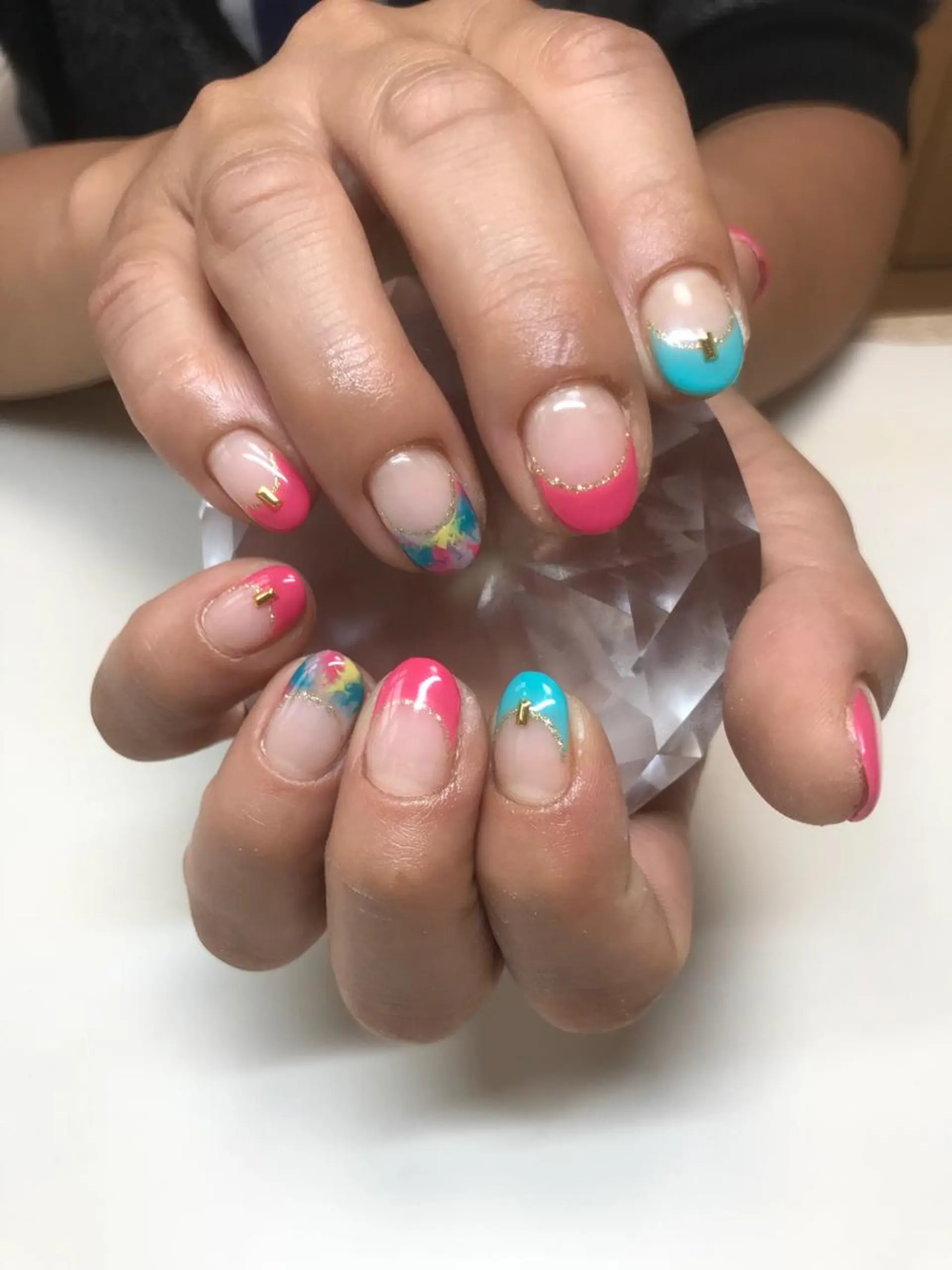 ネイル フレンチネイル オフィスネイル ハンドネイル 'mm  (ミリ) ＭＡＮＡＭＩのネイルデザイン