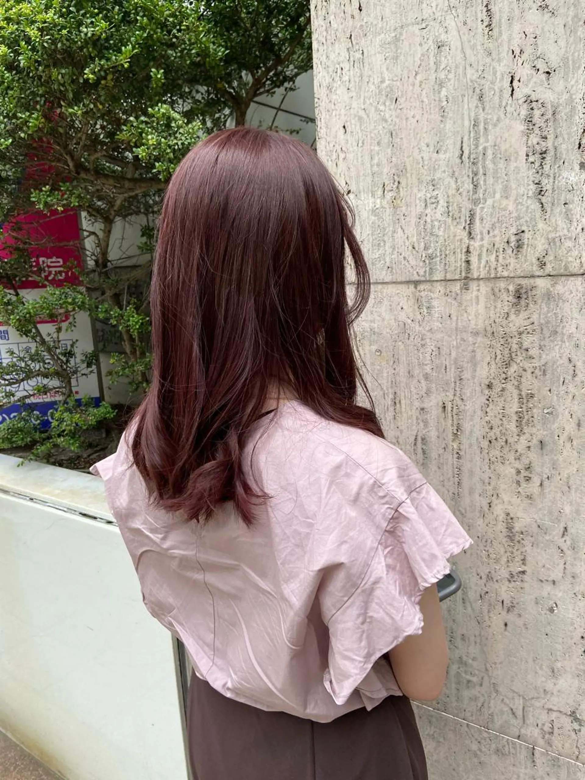 セミロング カラー ピンクカラー 🫧sara荒井店 樹🫧のヘアスタイル