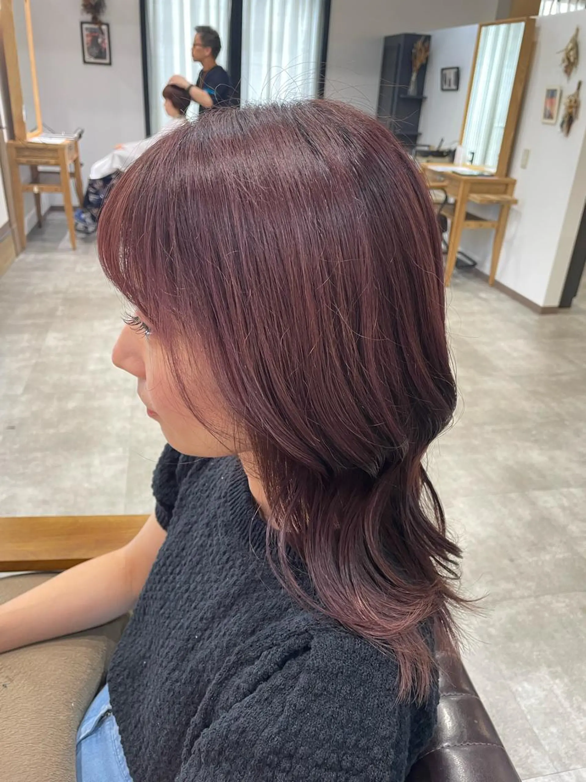 ミディアム カット ヘアカラー トリートメント 木村 真知子のヘアスタイル