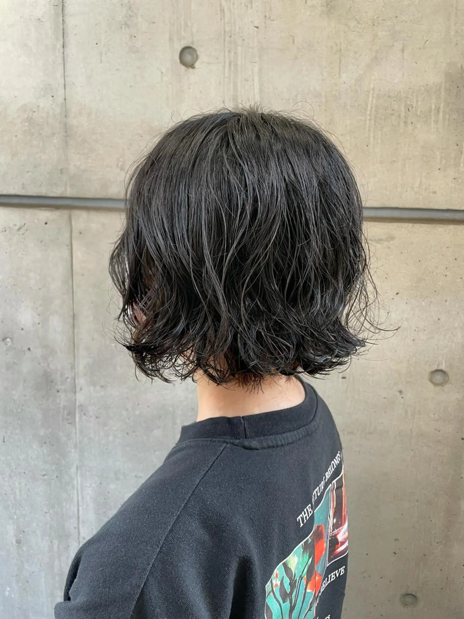 ミディアム パーマ ミディアムパーマ ボブ くせ毛 ハイライト ウルフカット 銀座No.1髪質改善 縮毛矯正/本木のヘアスタイル