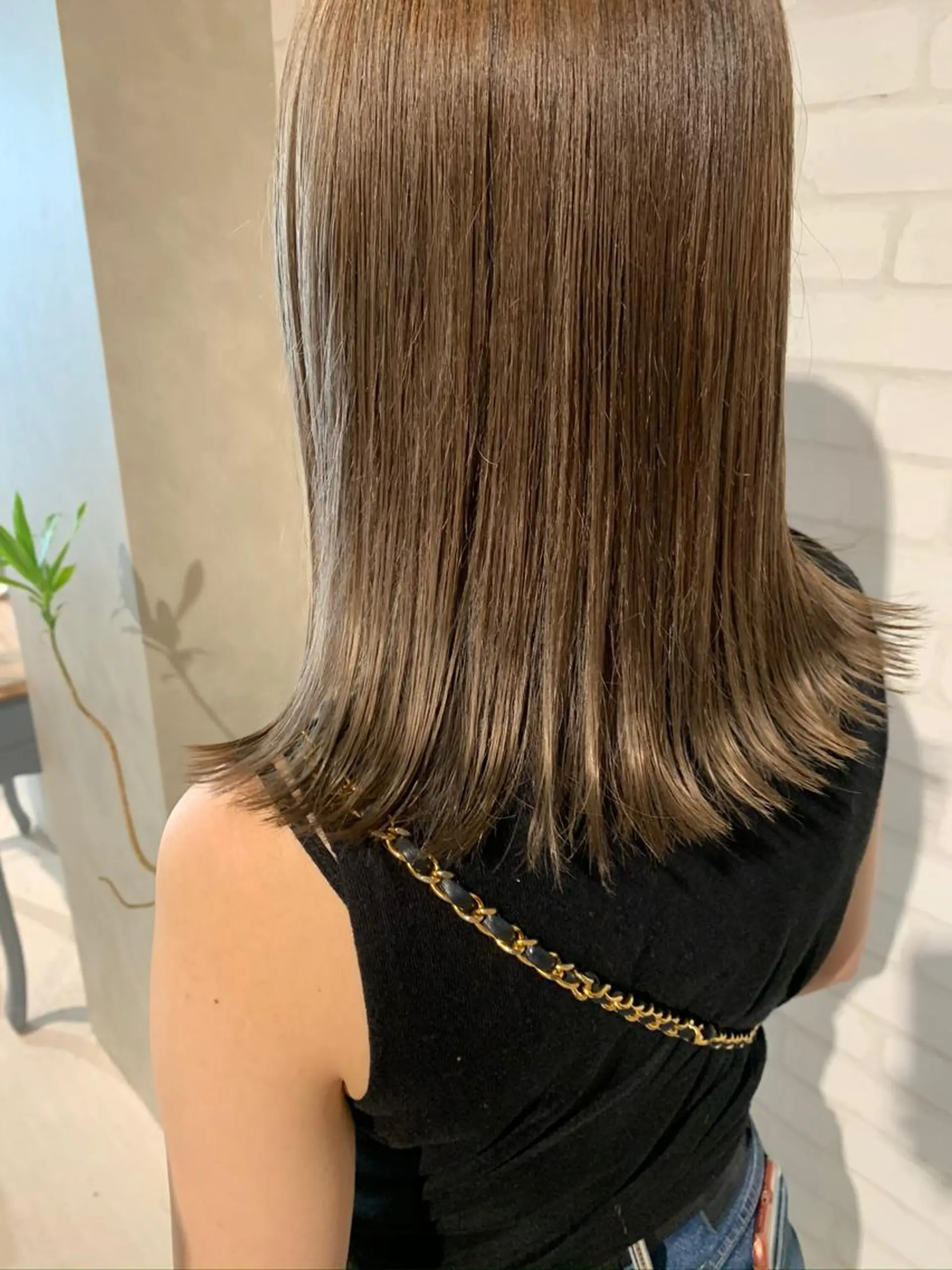 ミディアム カラー ベージュカラー カット ヘアカラー トリートメント Libre×Reco所属・Libre 西野圭一のヘアスタイル