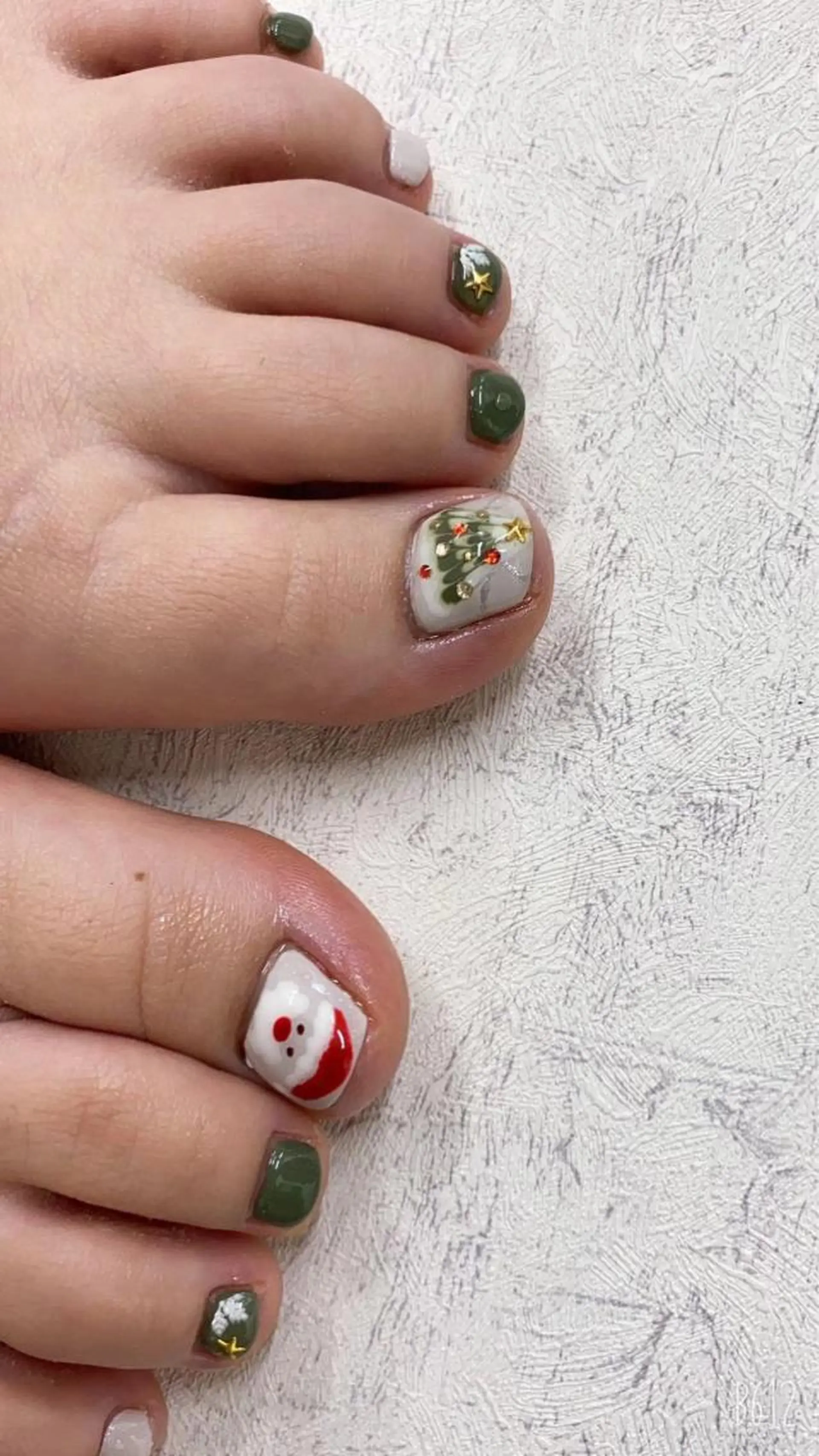 ネイル 持ち込み 冬ネイル クリスマス Romine アイラッシュ&ネイルのマツエク・マツパデザイン