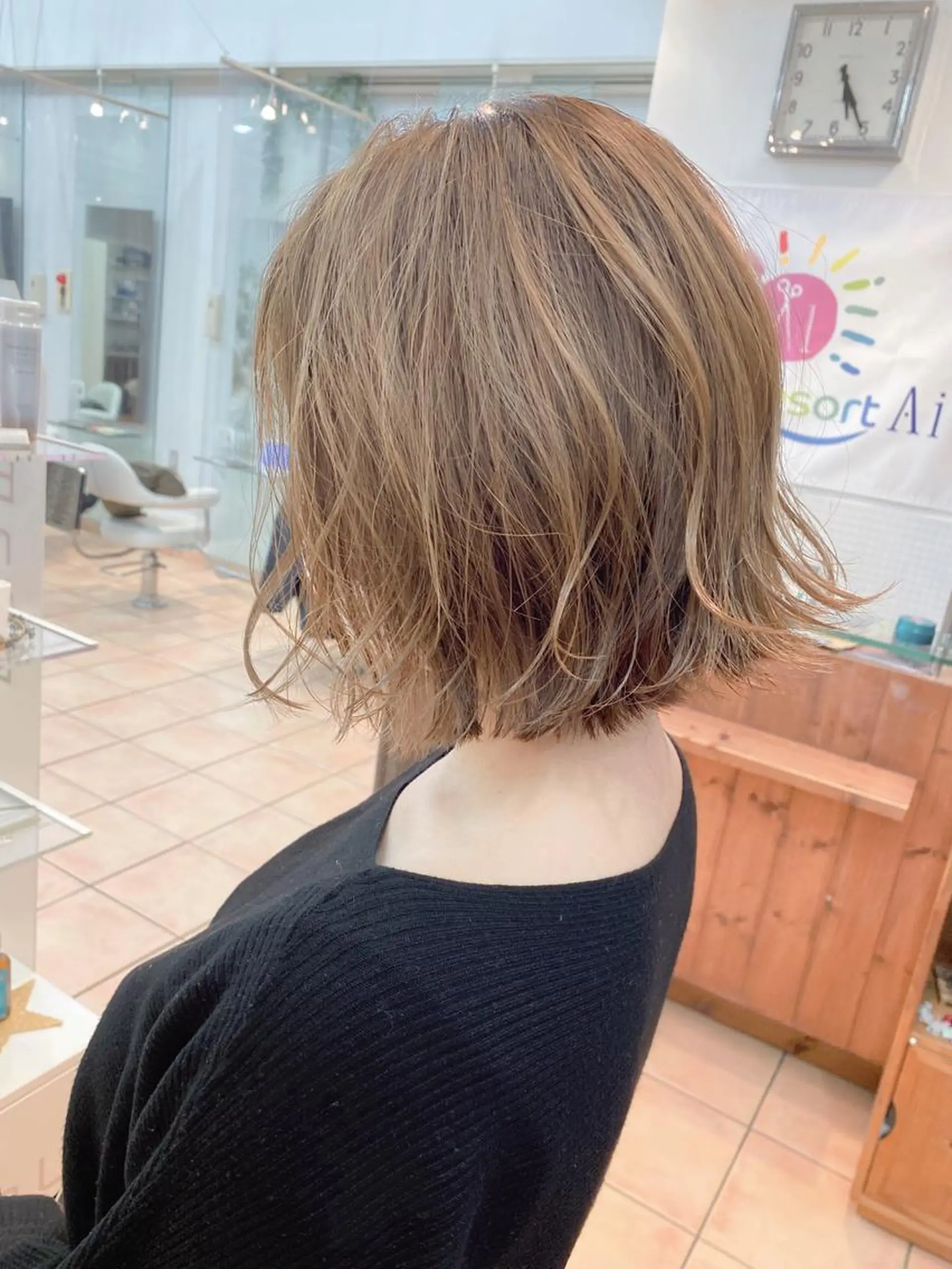 ショート 切りっぱなしボブ ボブ カット ヘアカラー カラー特化 横川　翔希のヘアスタイル
