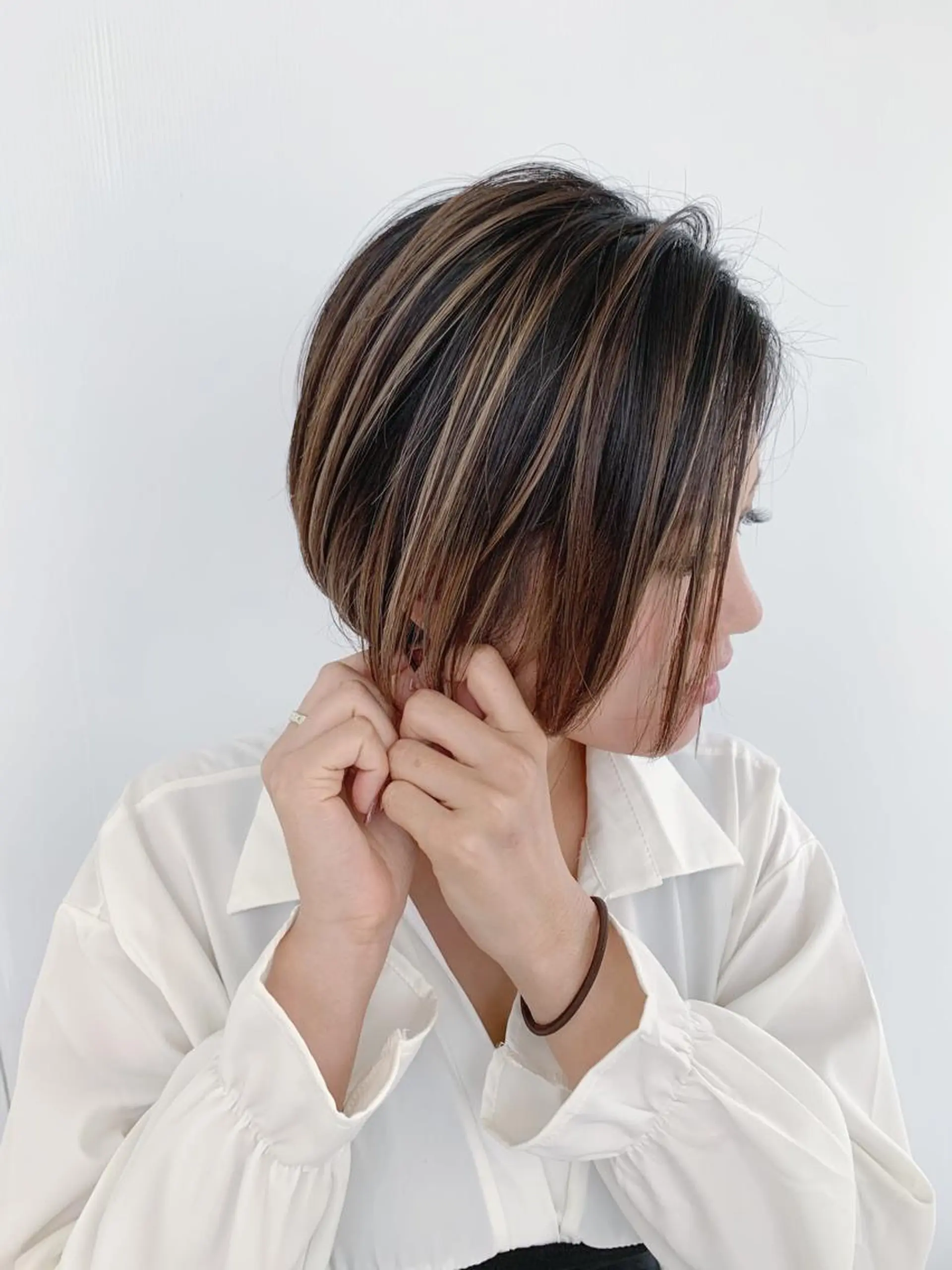 ショート レイヤーカット ショートヘア ブリーチ.バレイヤー ジュ.REAL心斎橋のヘアスタイル