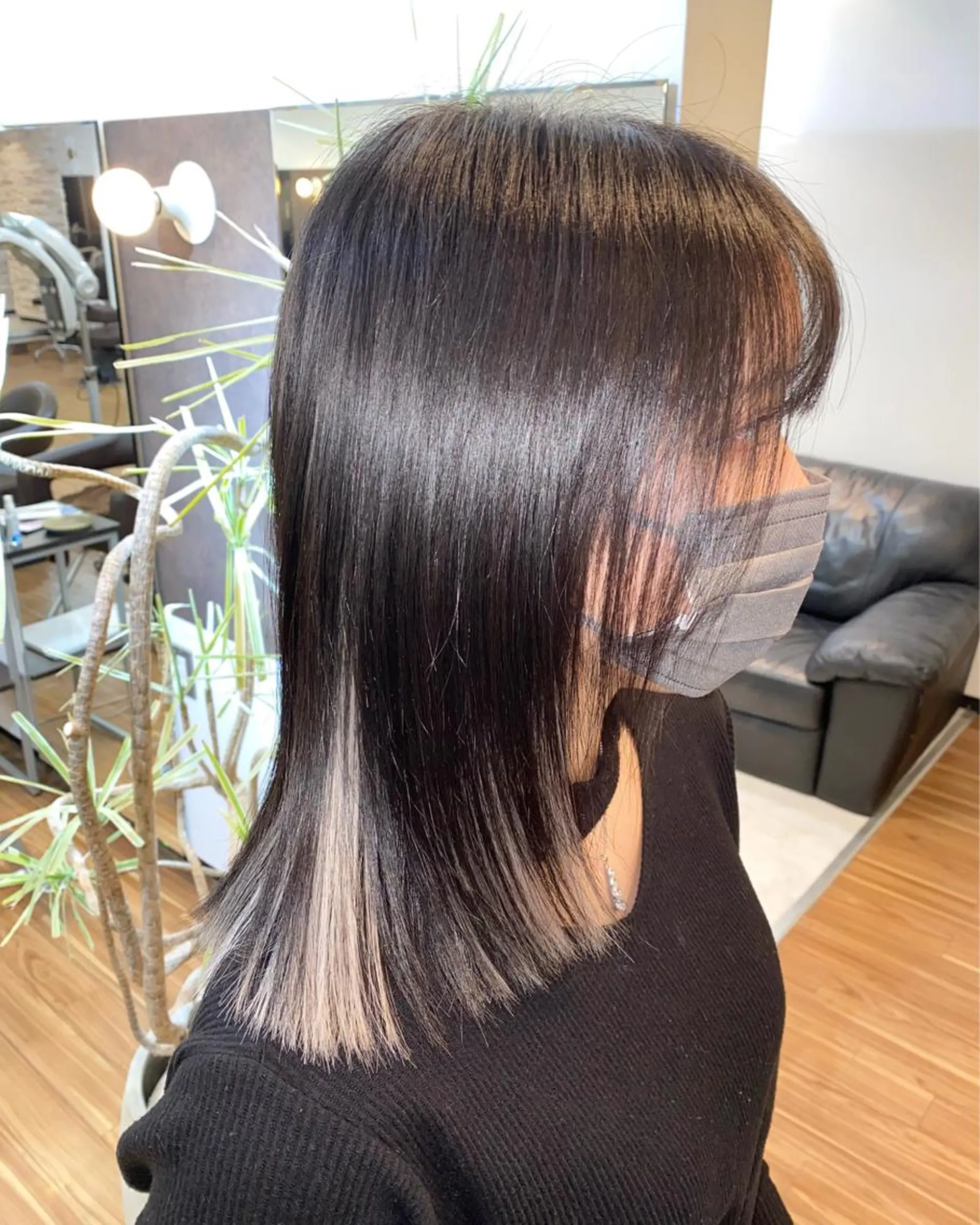 ミディアム カラー ブリーチ 色ムラ修正の神様 新宿ハイトーンかすみのヘアスタイル