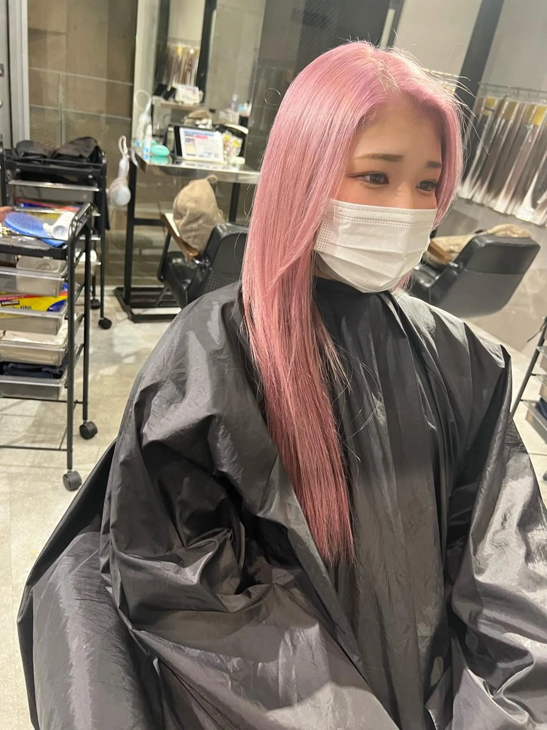 ミディアム ヘアカラー エクステ Lavy Kyoto エクステのヘアスタイル