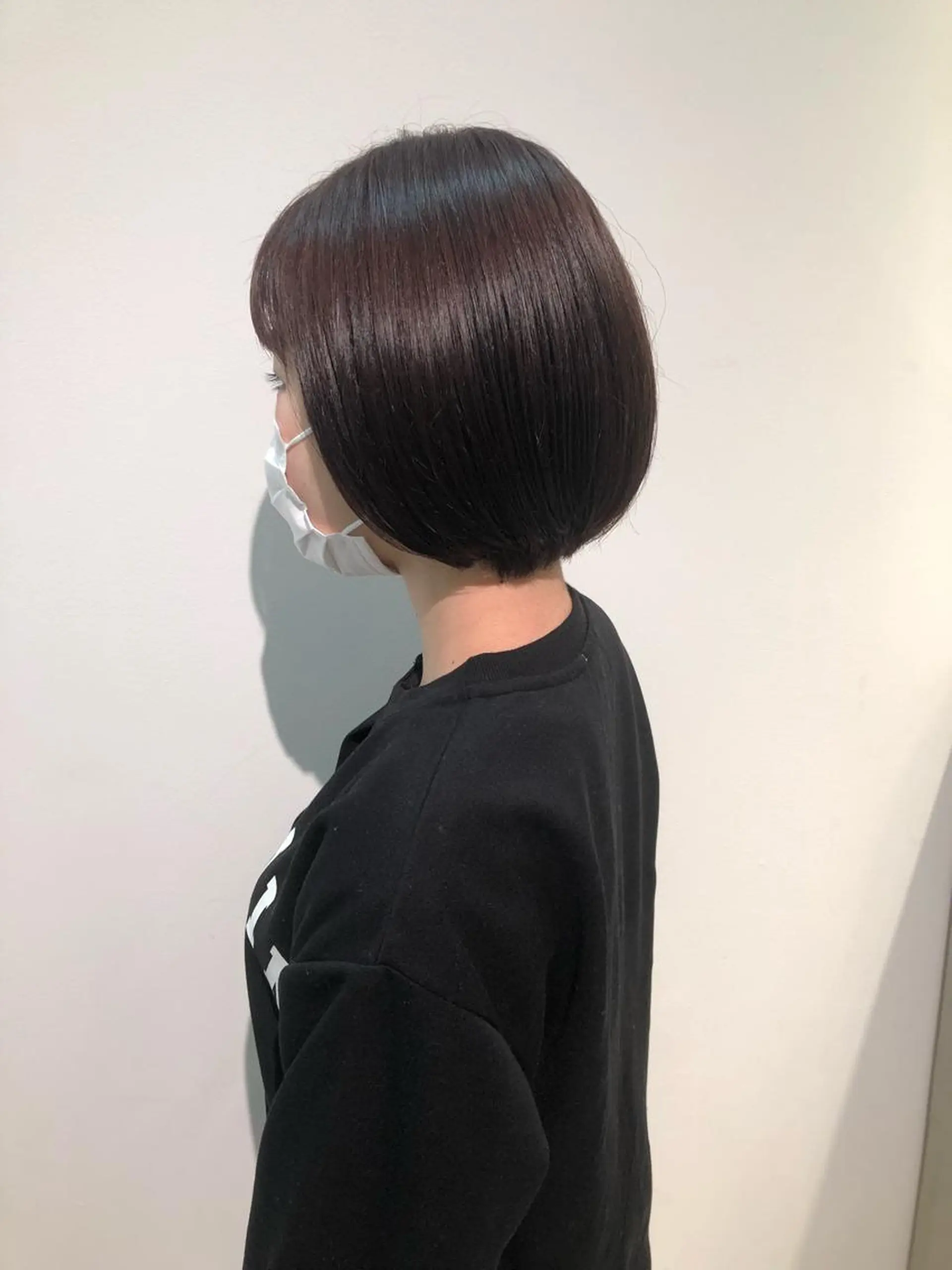 ミディアム カラー ショートボブ ブラウンカラー ピンクカラー ピンクブラウン ボブ ボブレイヤー/ カラー診断/Amiのヘアスタイル