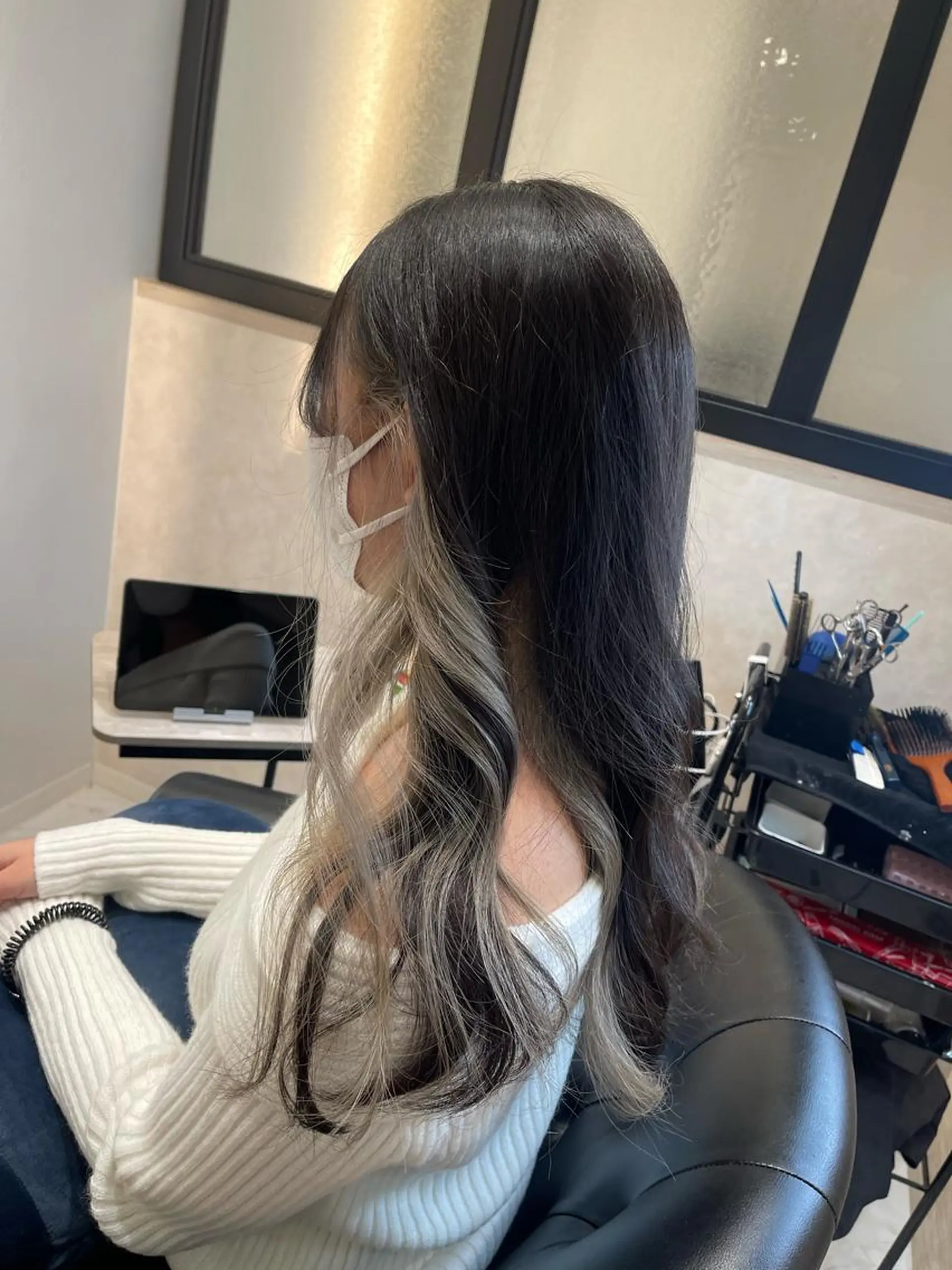 ロング カラー ヘアカラー トリートメント &chaLme   心斎橋所属・emi/髪質改善/ 韓国風/艶カラーのヘアスタイル