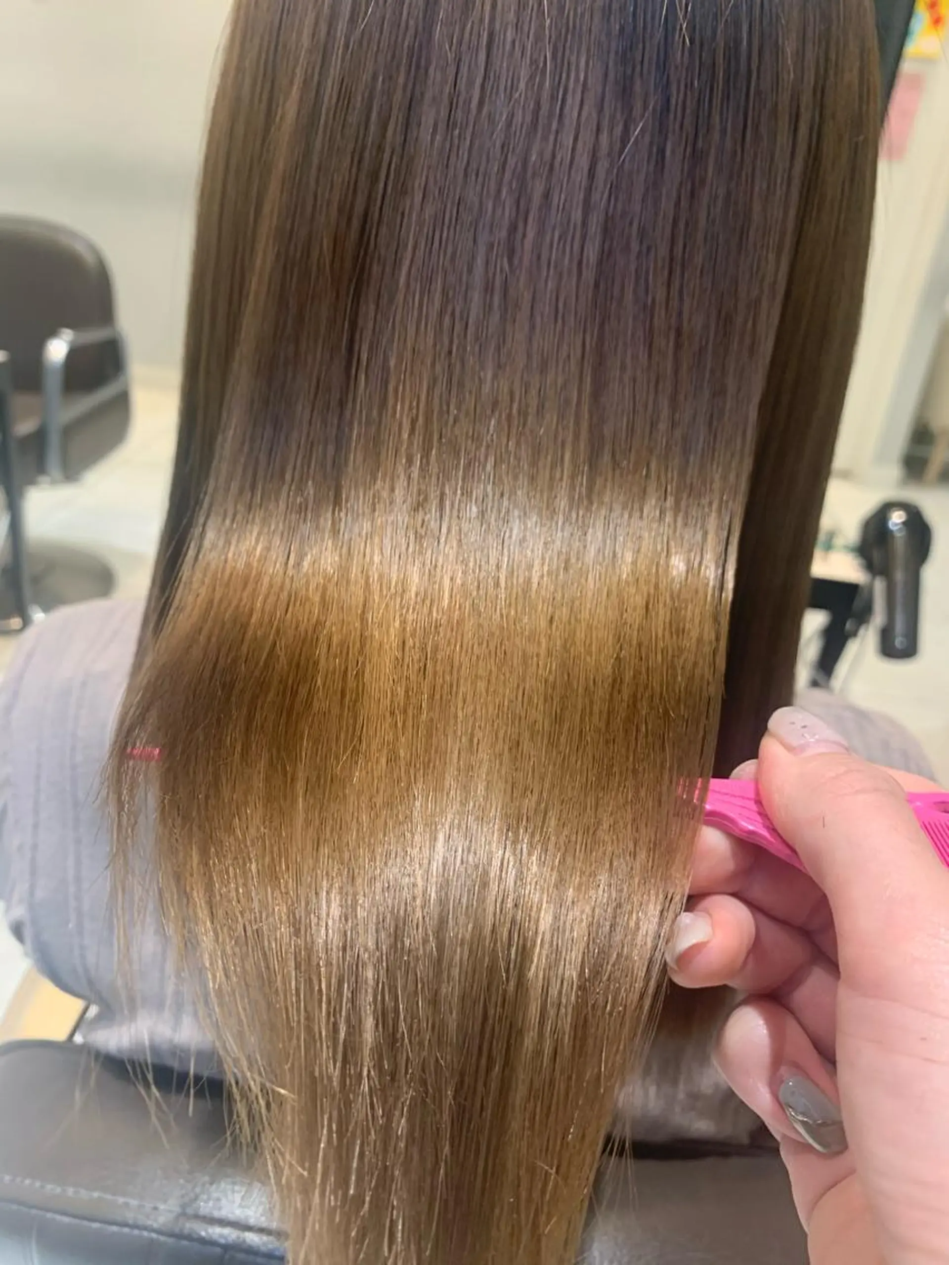 ミディアム カラー パーマ キッズ 髪質改善 トリートメント 酸熱トリートメント 酸熱トリートメント/ 髪質改善🌟玉井香奈のヘアスタイル