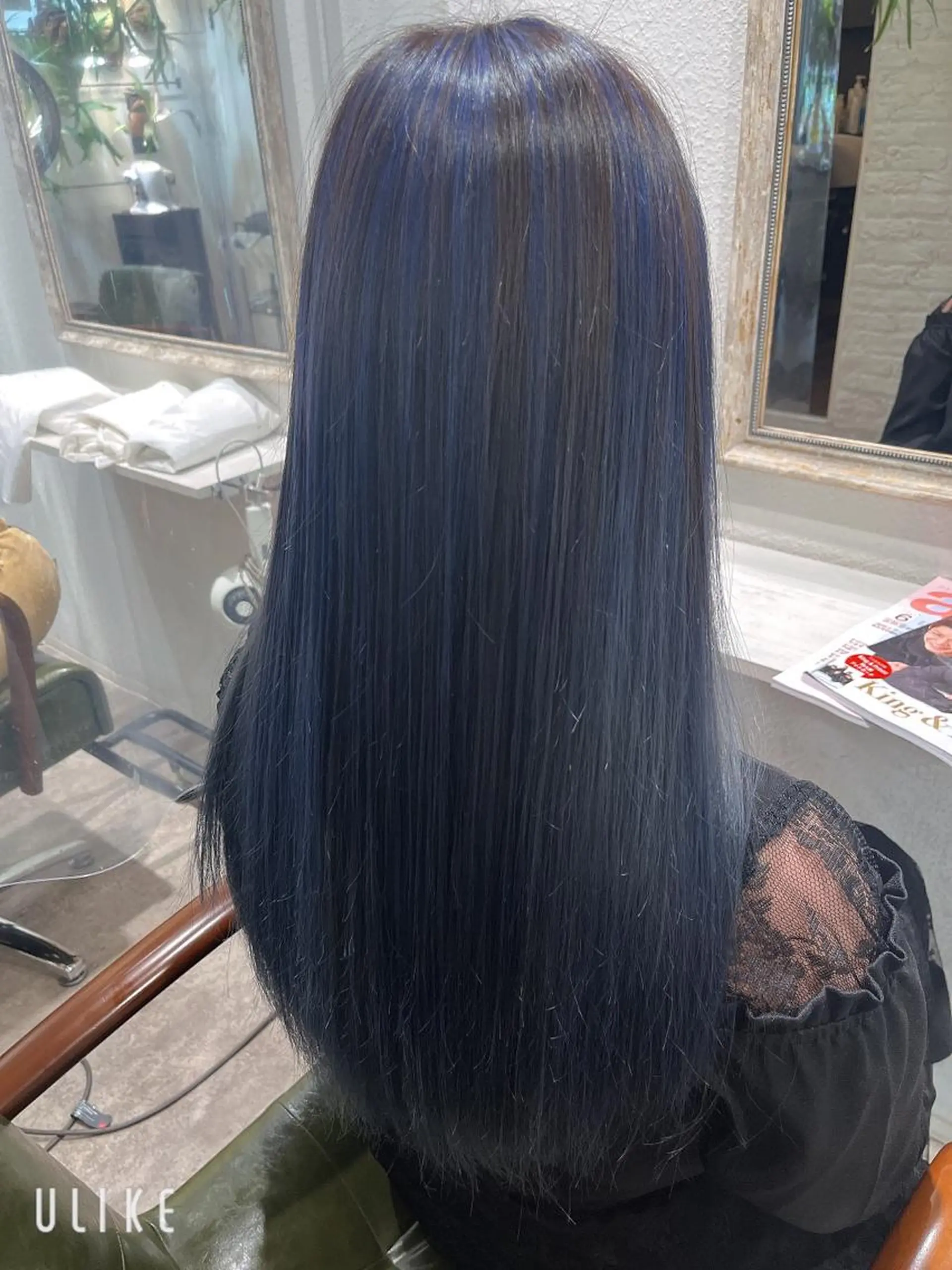 ロング カラー バレイヤージュ ブルーカラー レイヤーカット カット ヘアカラー トリートメント 吉祥寺 似合 わせcut/kanaのヘアスタイル
