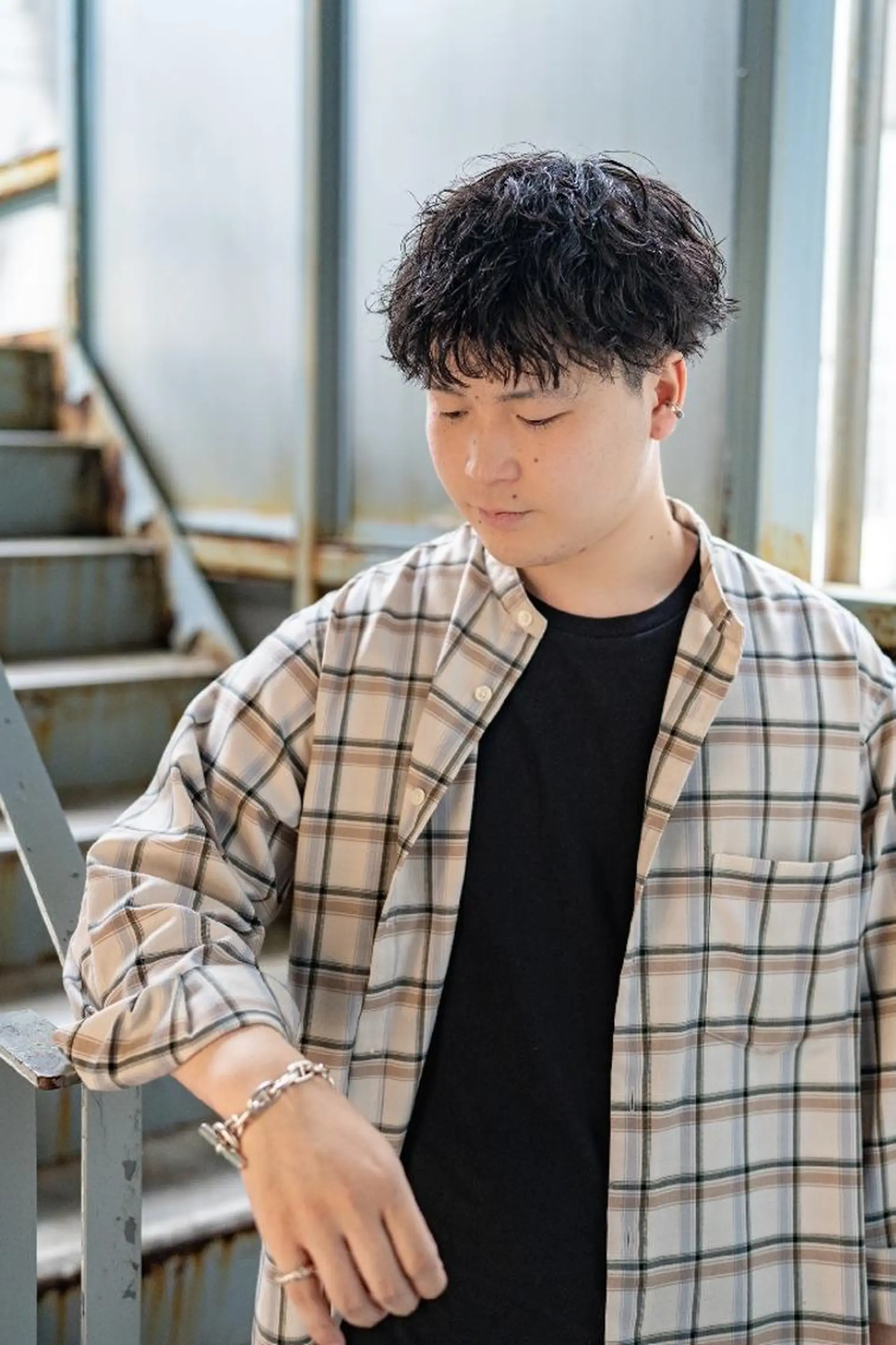 ショート メンズ パーマ カット パーマ Lazo所属・Lazo/ 原弥和子のヘアスタイル