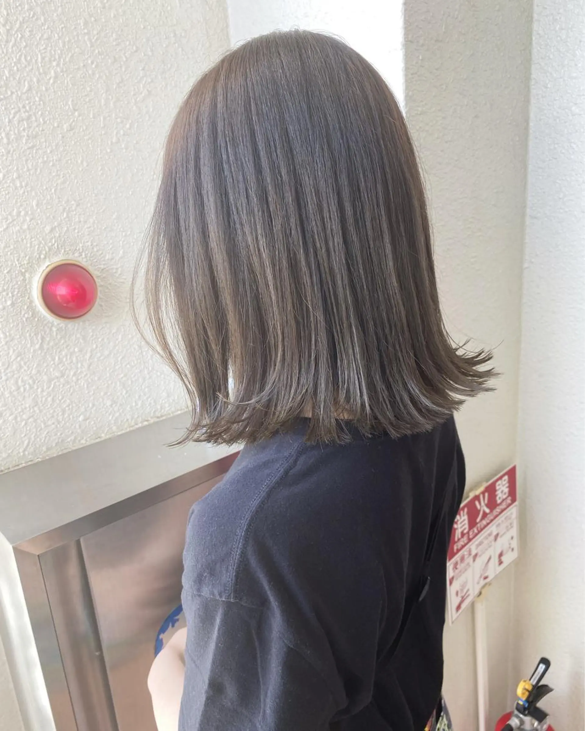 ミディアム カラー グレージュ ボブ カット ヘアカラー トリートメント せこぐち まいのヘアスタイル