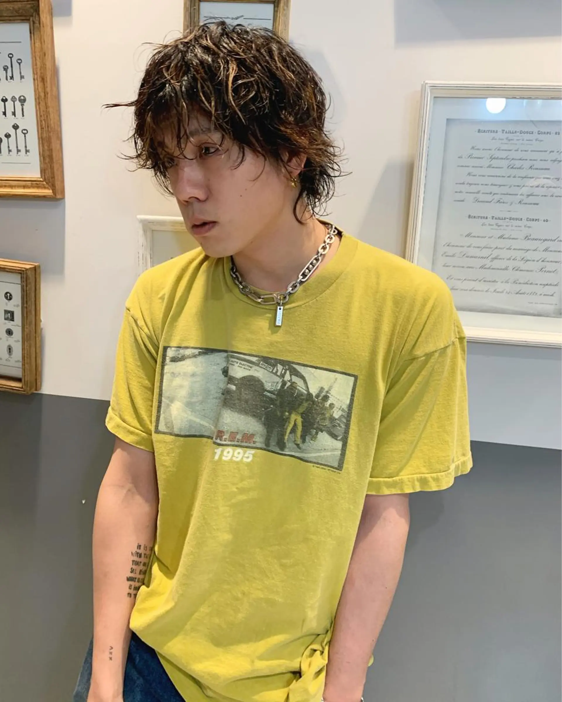 ミディアム パーマ メンズ カット パーマ トリートメント 優作 〜圧倒的信頼〜のヘアスタイル