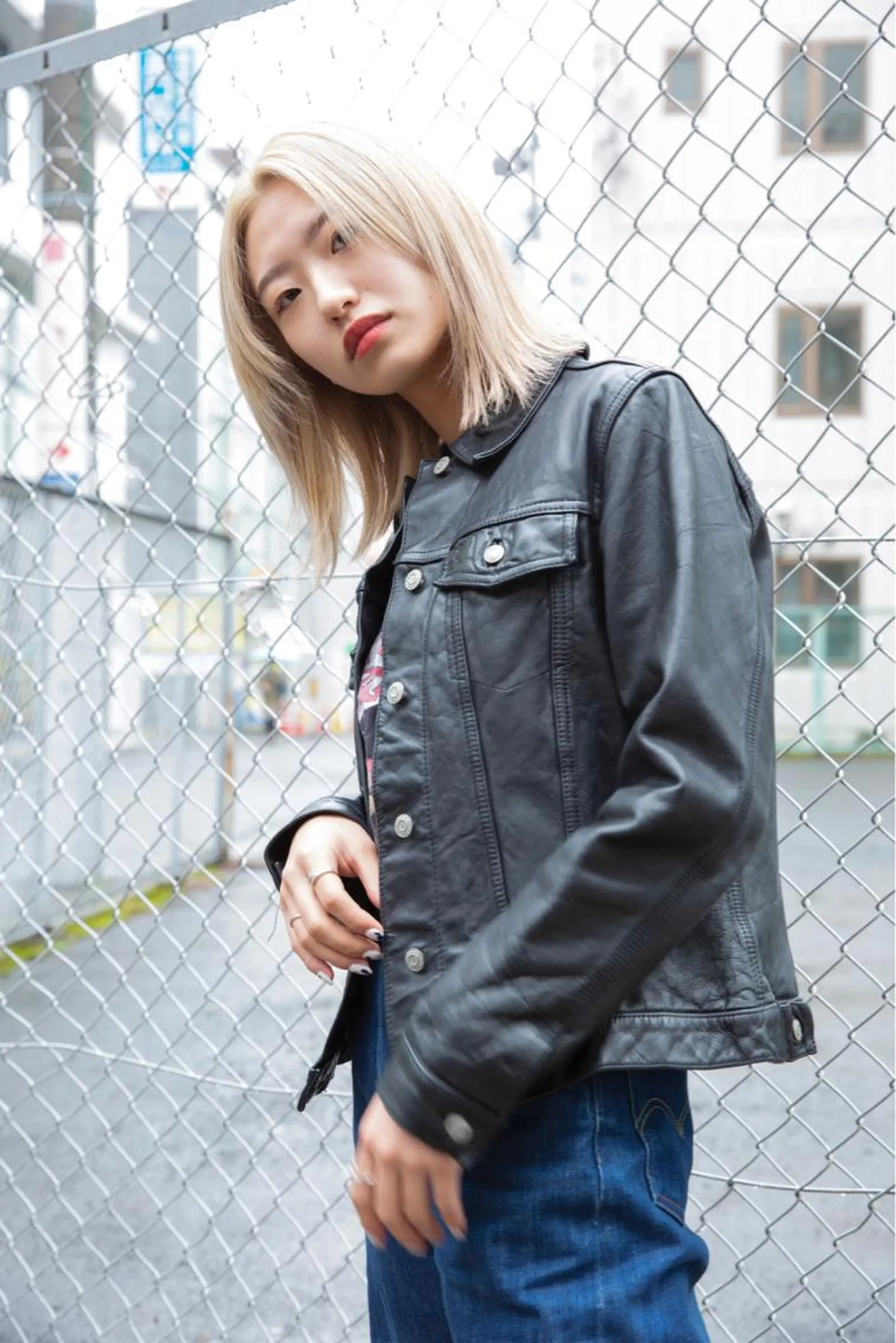 ショート カラー 切りっぱなしボブ ブロンド ボブ ヘアカラー 千葉 郁也のヘアスタイル