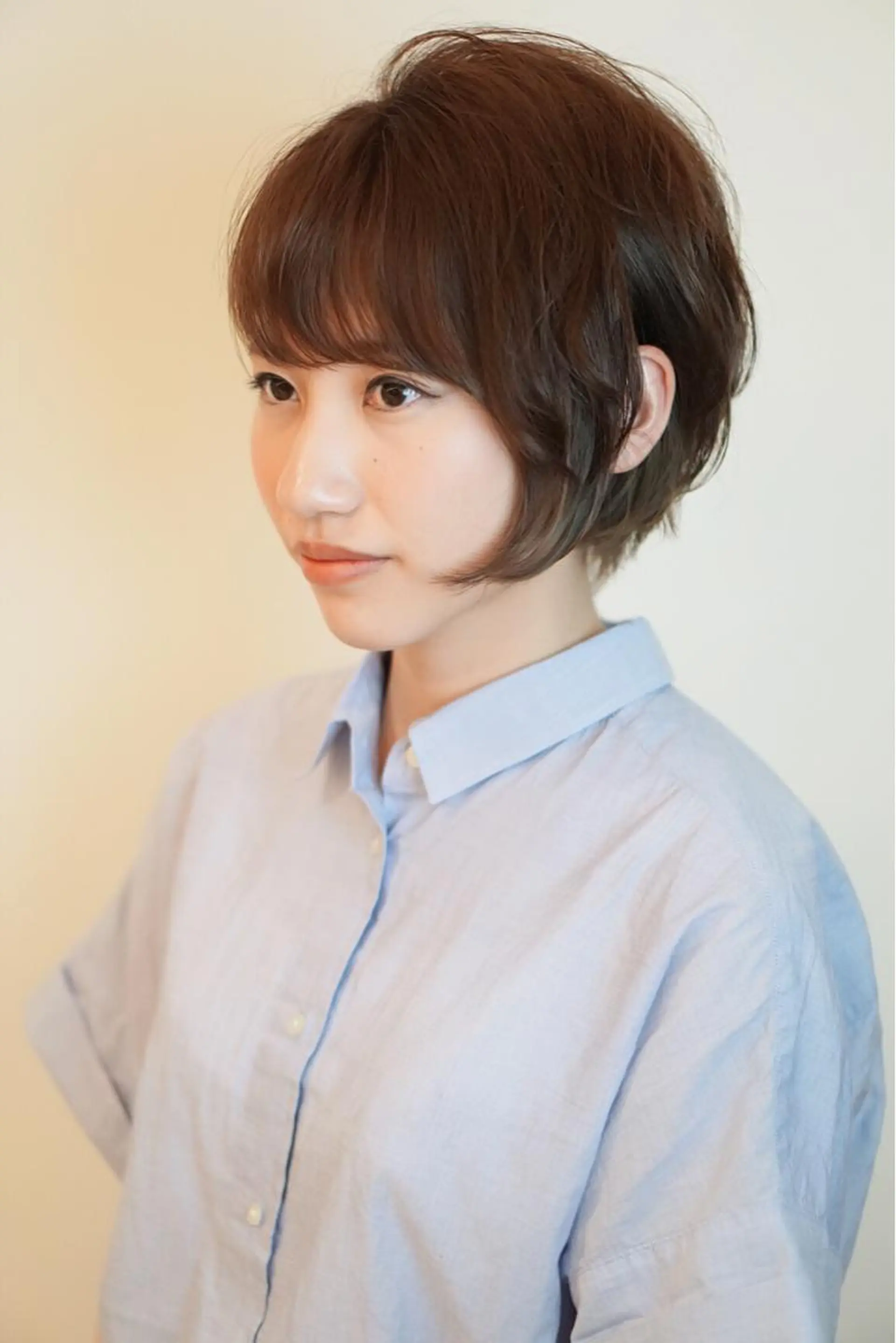 ショート カラー パーマ ショートボブ ブラウンカラー ボブ くせ毛 ショートヘア ディレクター ノナカのヘアスタイル