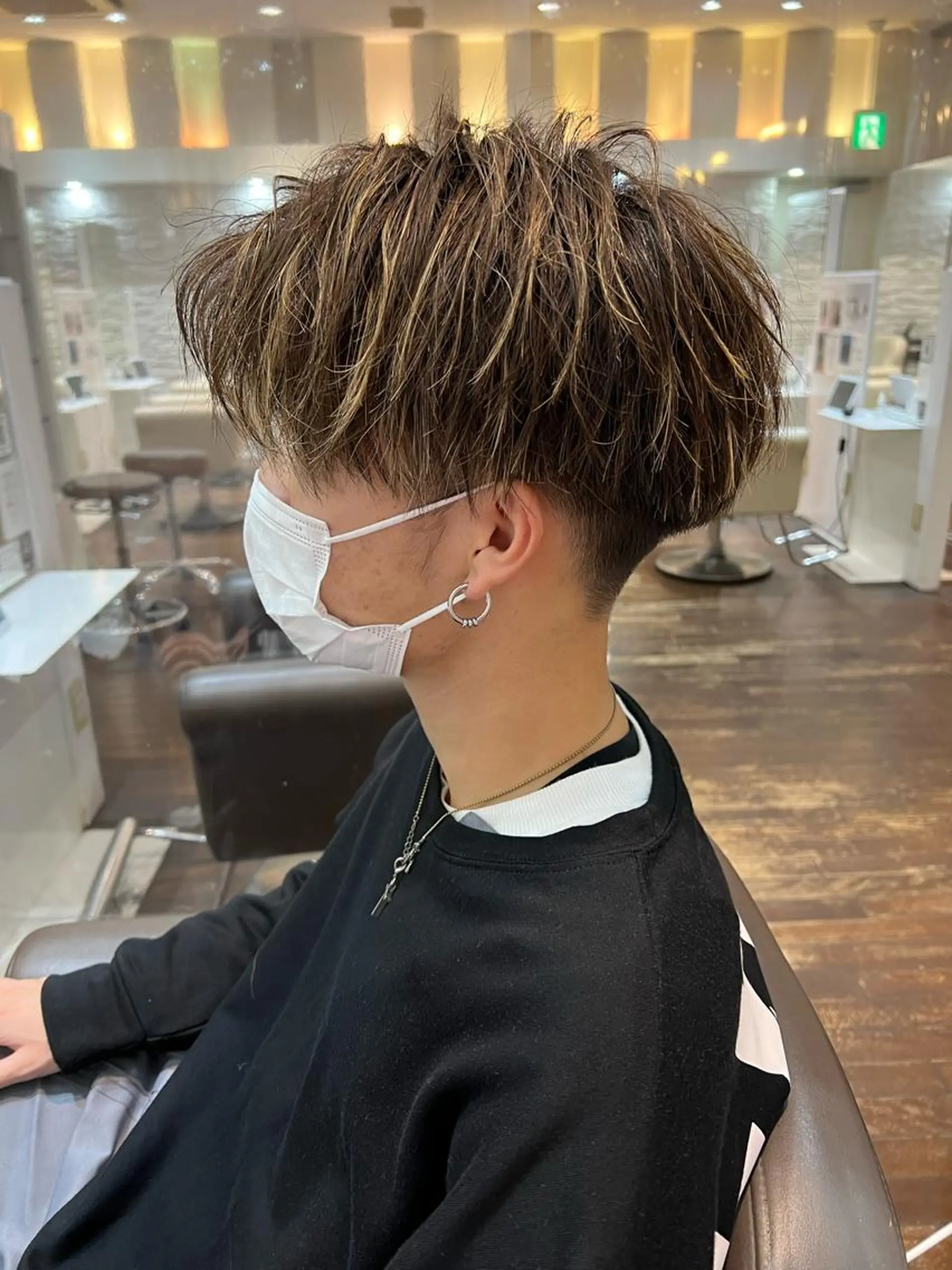 メンズ 大阪梅田 目片 素楽のヘアスタイル