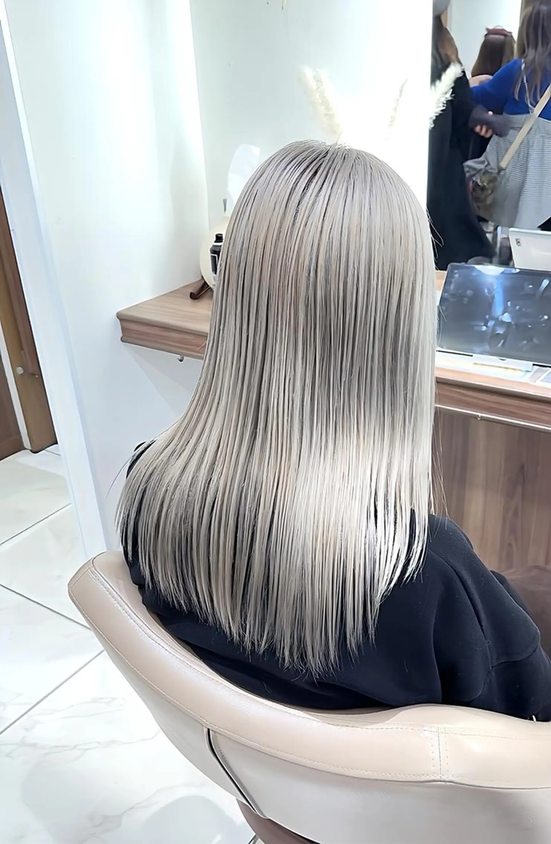 セミロング カラー ブリーチ 髪質改善 ヘアカラー ＡＳＨ大宮/ブリーチ 髪質改善/カラーのヘアスタイル