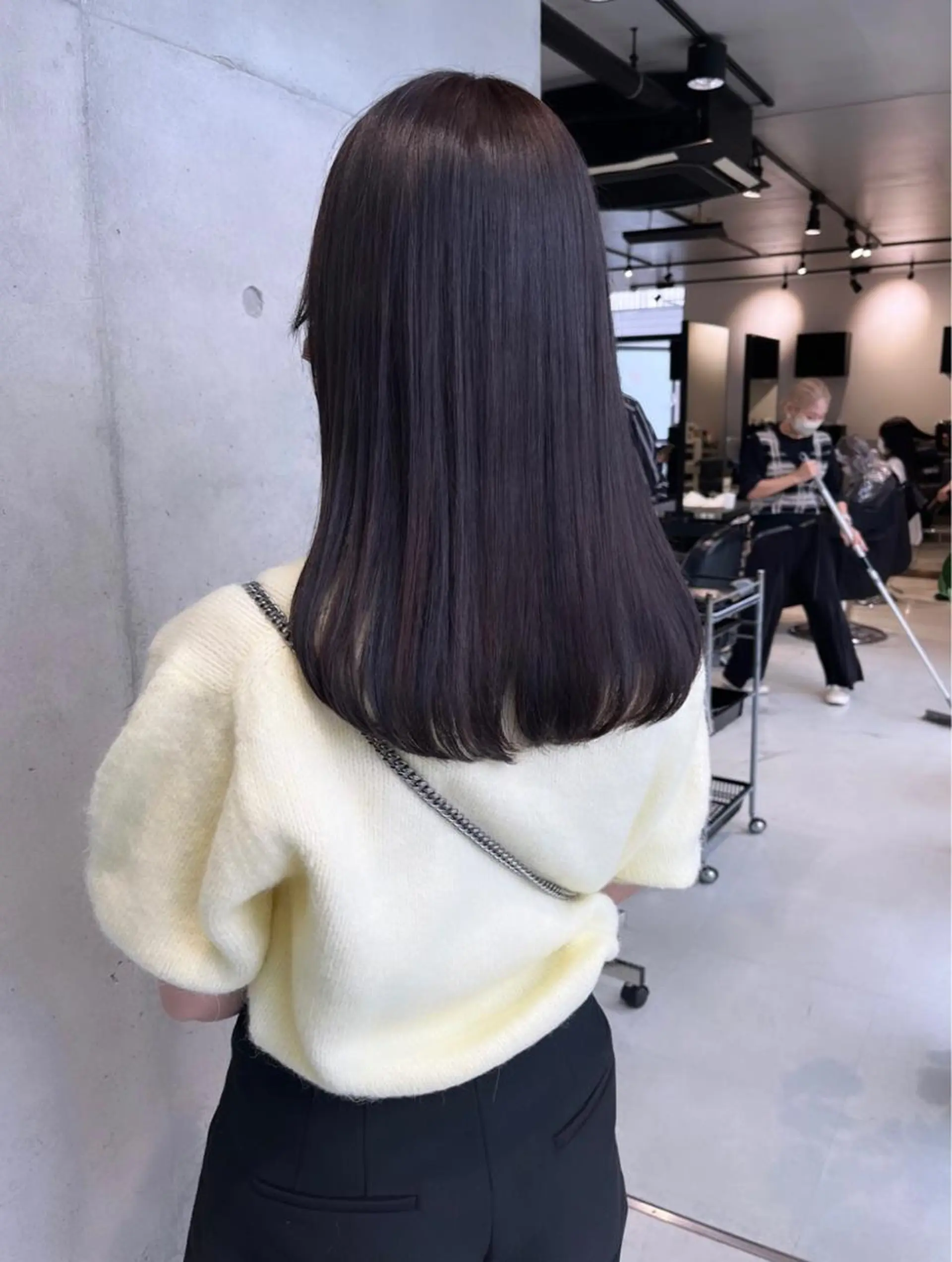 ロング カラー パーマ ヘアアレンジ ヘアカラー トリートメント ヘッドスパ 透明感/オリーブ/ グレージュ/YUKAのヘアスタイル