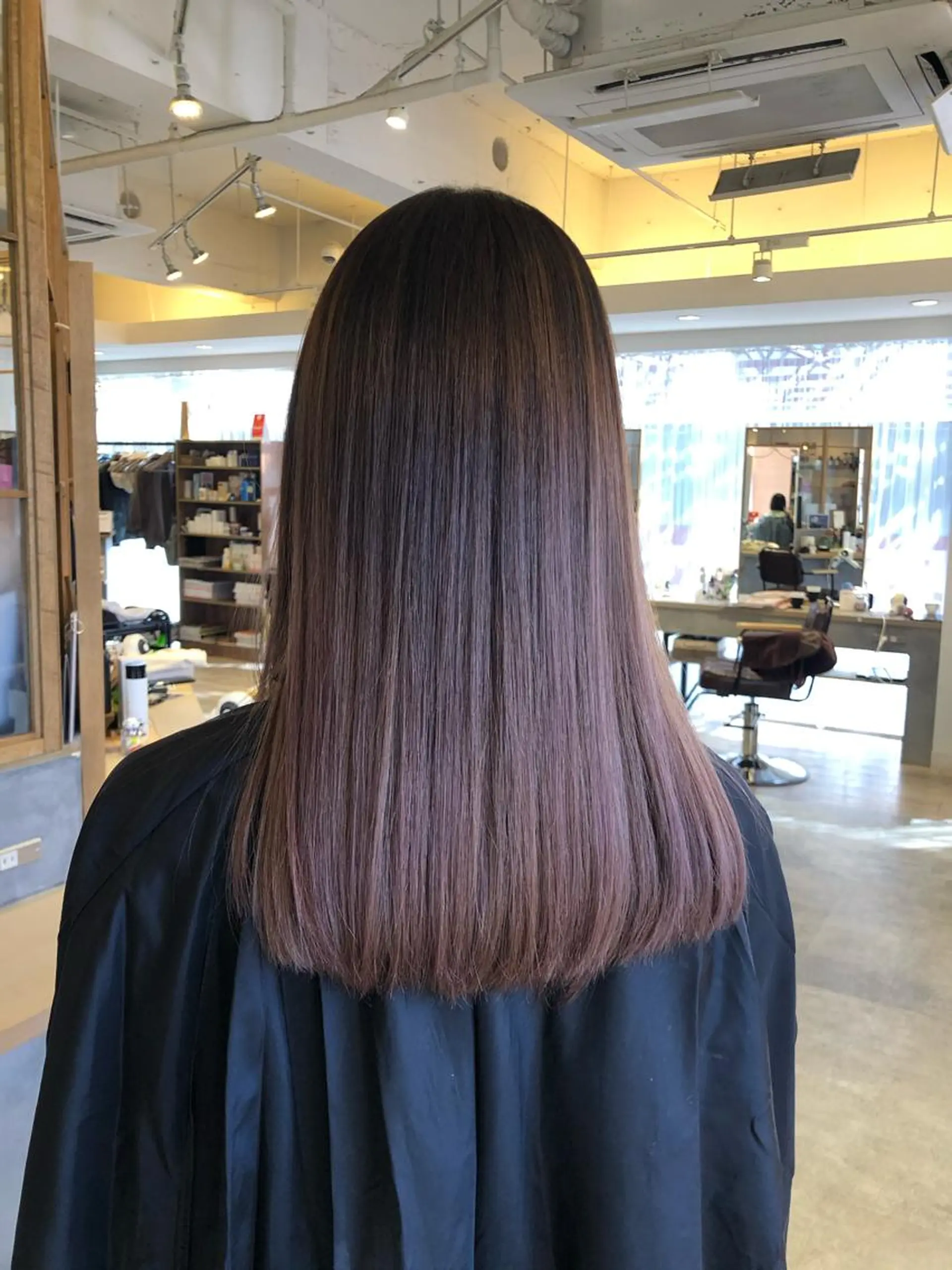 ロング カラー ピンクカラー パープルカラー トリートメント ヘアカラー トリートメント 奥野 紗弓のヘアスタイル