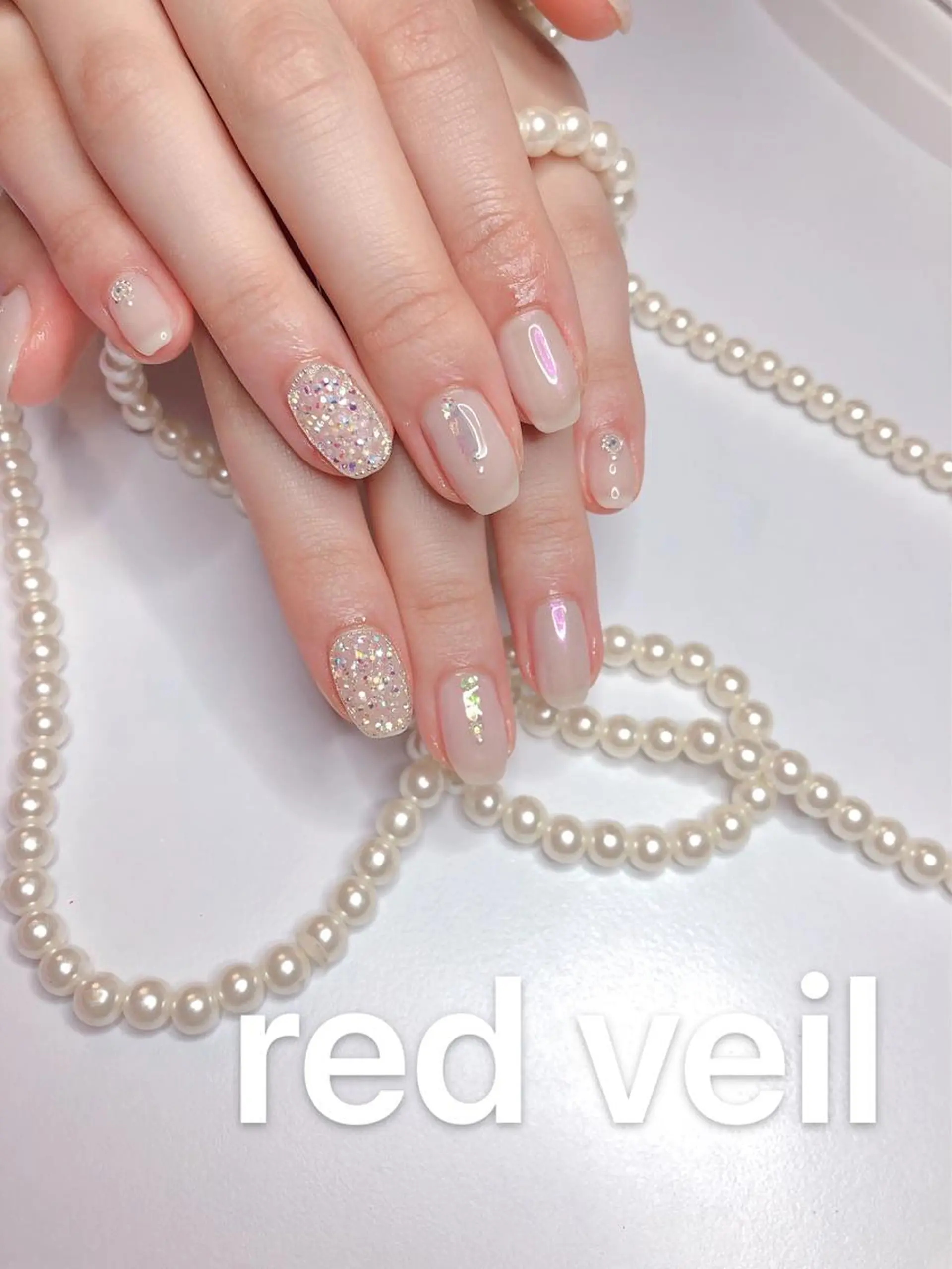 ミディアム ネイル 長さ出し専門 nynaのネイルデザイン