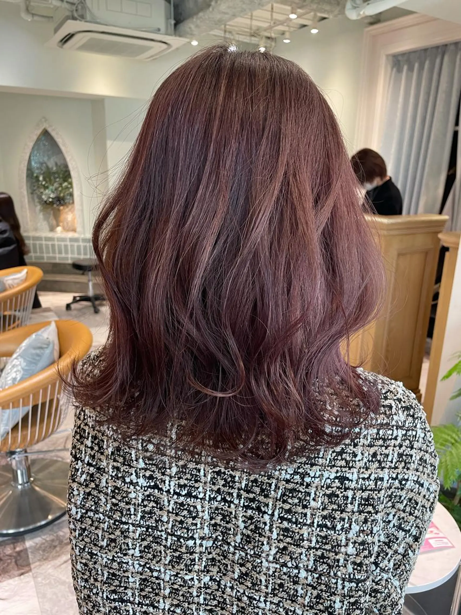 カラー ラベンダーカラー ピンクカラー ピンクラベンダー ヘアカラー 木屋元一/透明感 /前髪/ショートボブのヘアスタイル