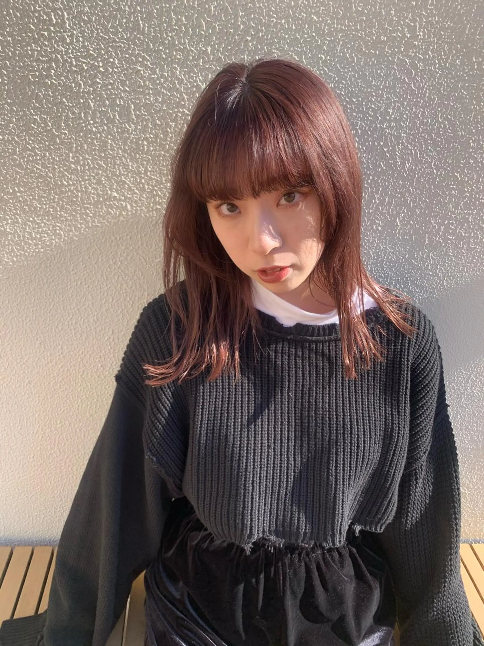 ミディアム カラー ヘアカラー MARU パーマ/レイヤーのヘアスタイル