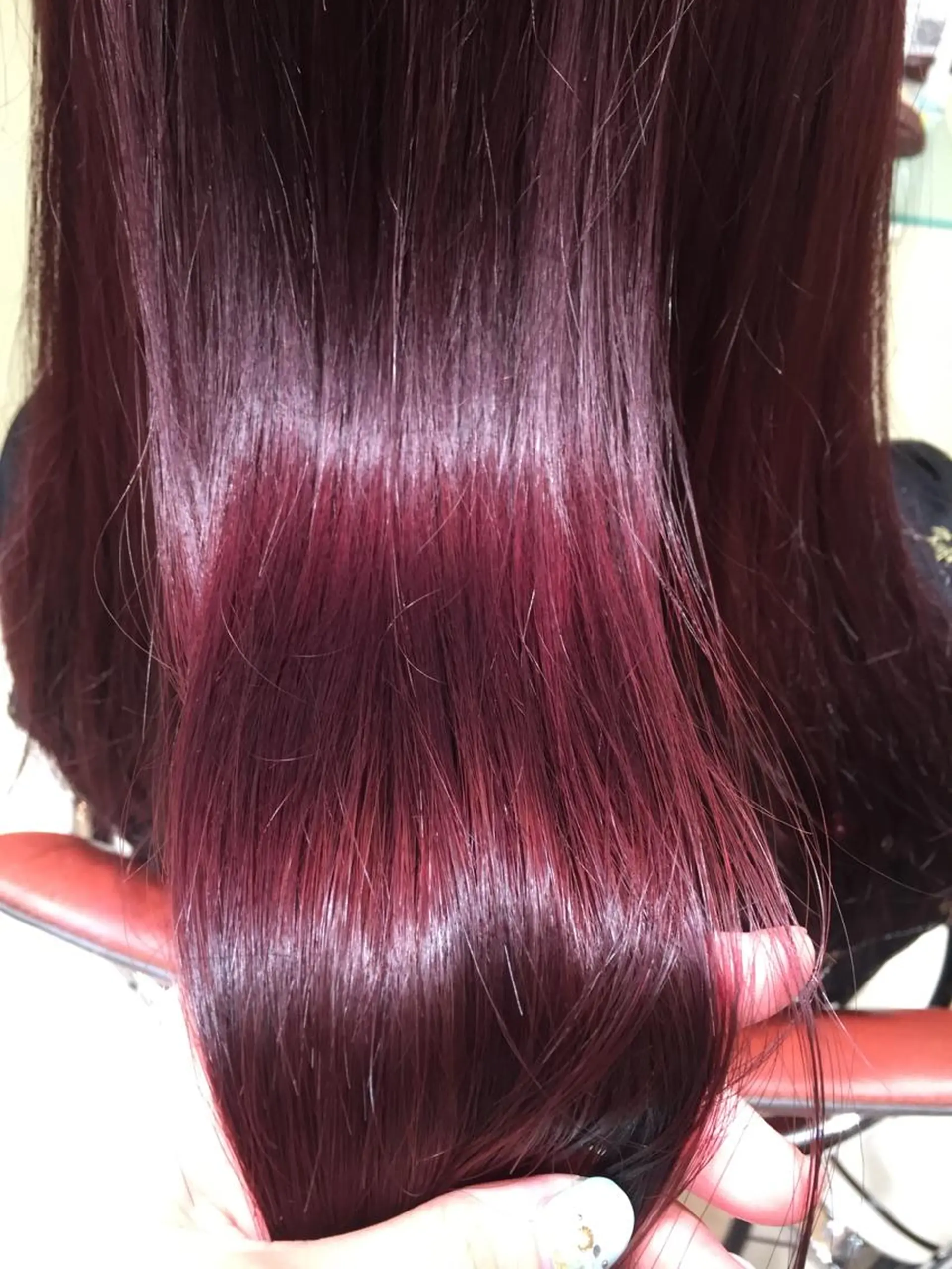 ロング カラー ピンクカラー バイオレットカラー ヘアカラー トリートメント 宮下 愛璃紗のヘアスタイル