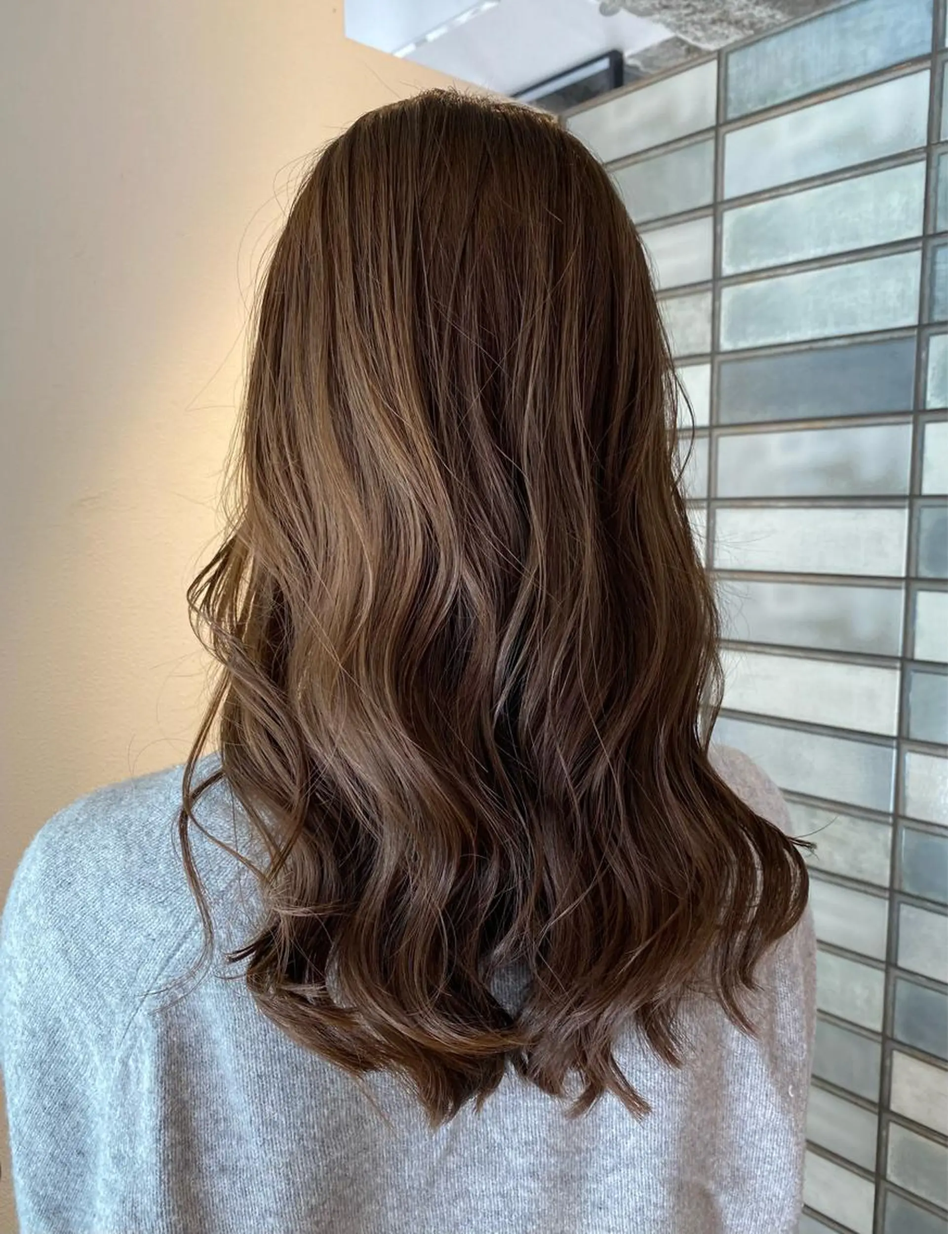 セミロング カラー カット ヘアカラー 白髪ぼかしハイライト /レイヤー中島啓太のヘアスタイル