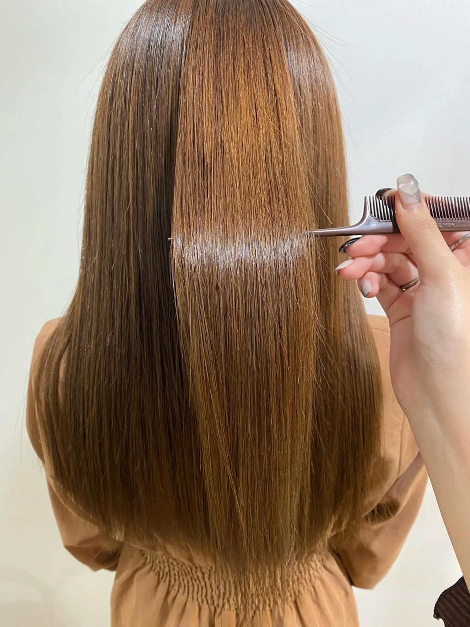 ロング 縮毛矯正 たなか もえなのヘアスタイル