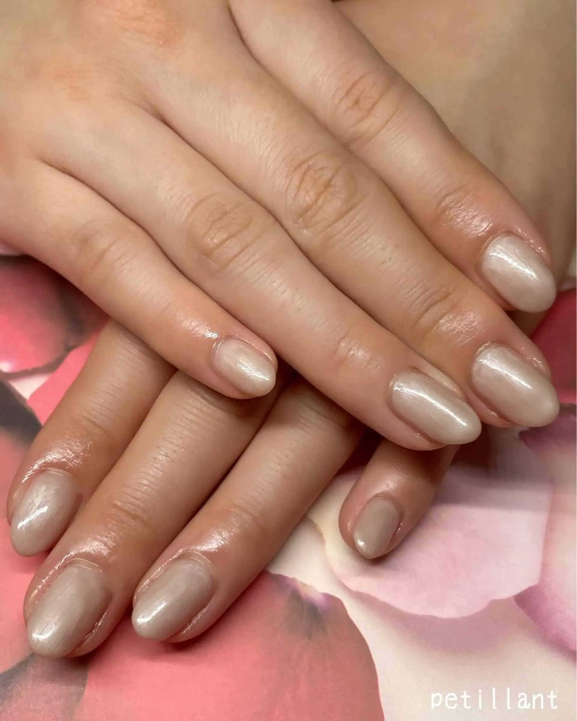 ネイル ワンカラーネイル ピンク nail salon petillantのネイルデザイン