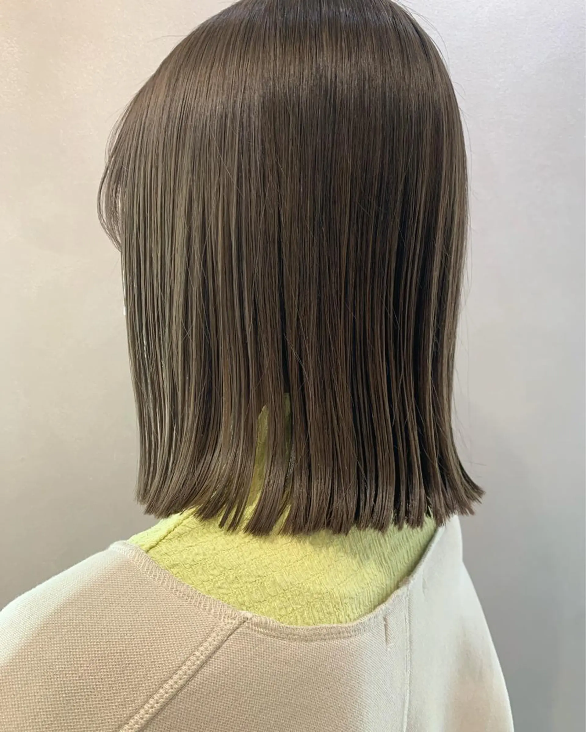 ミディアム カラー アッシュ アッシュグレー ブリーチ ブリーチなしカラー ハブヘアー ハブヘアーのヘアスタイル